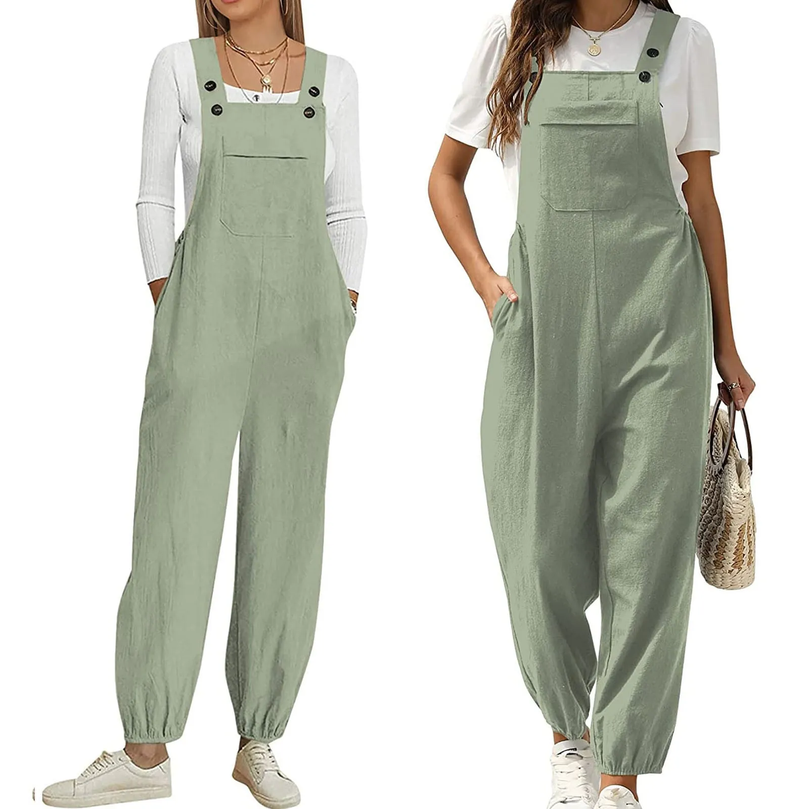 Funki Buys | Pants | Women's Wide Leg Casual Overall Rompers