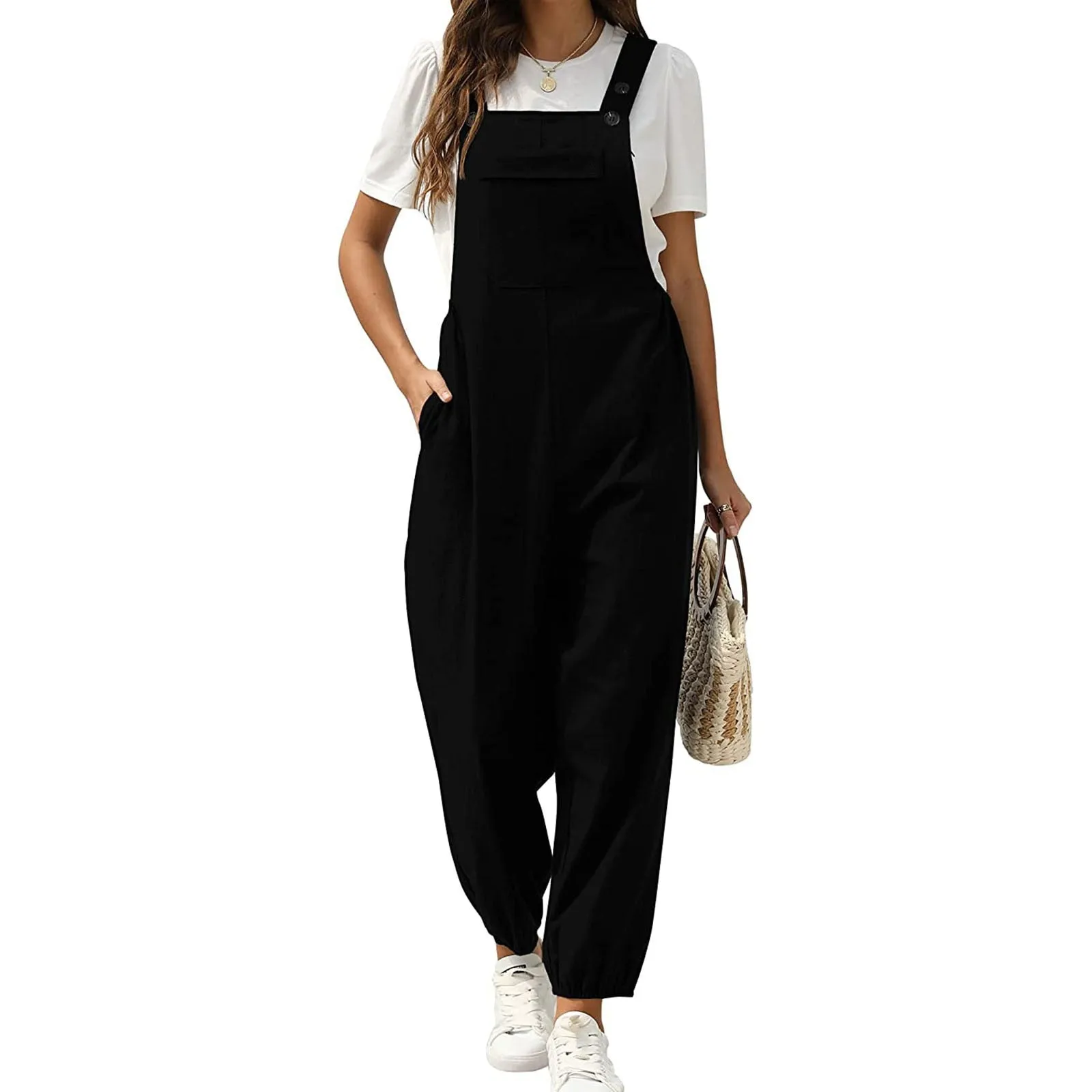 Funki Buys | Pants | Women's Wide Leg Casual Overall Rompers