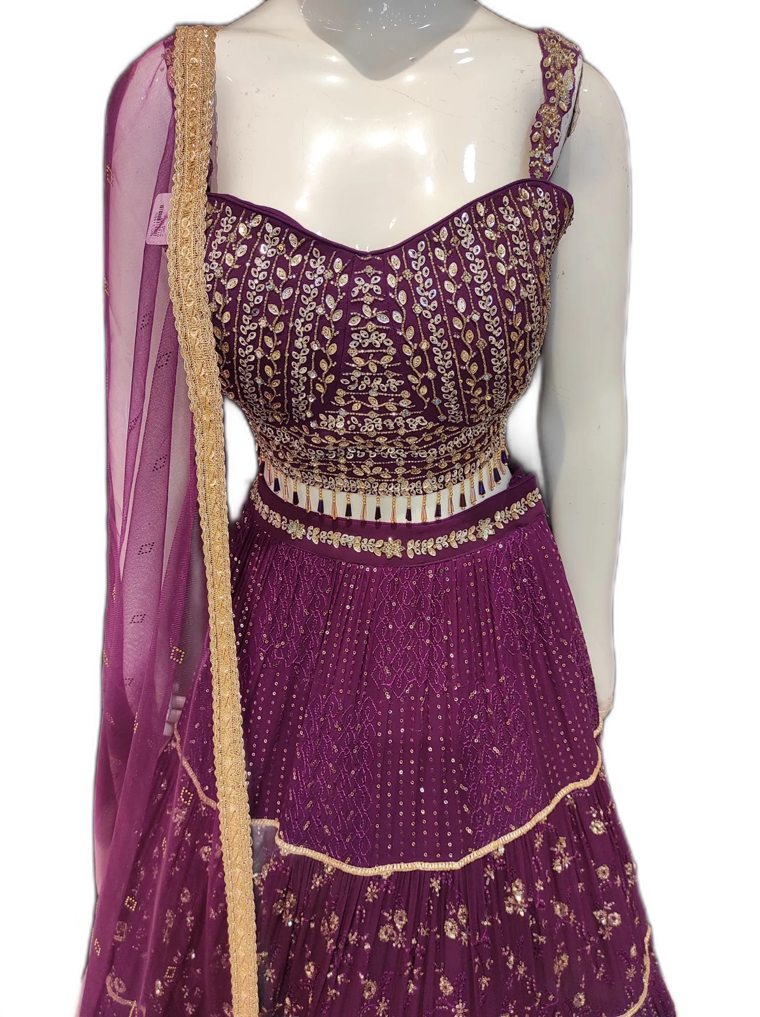 Georgette Lehenga Choli With Hand Embroidery