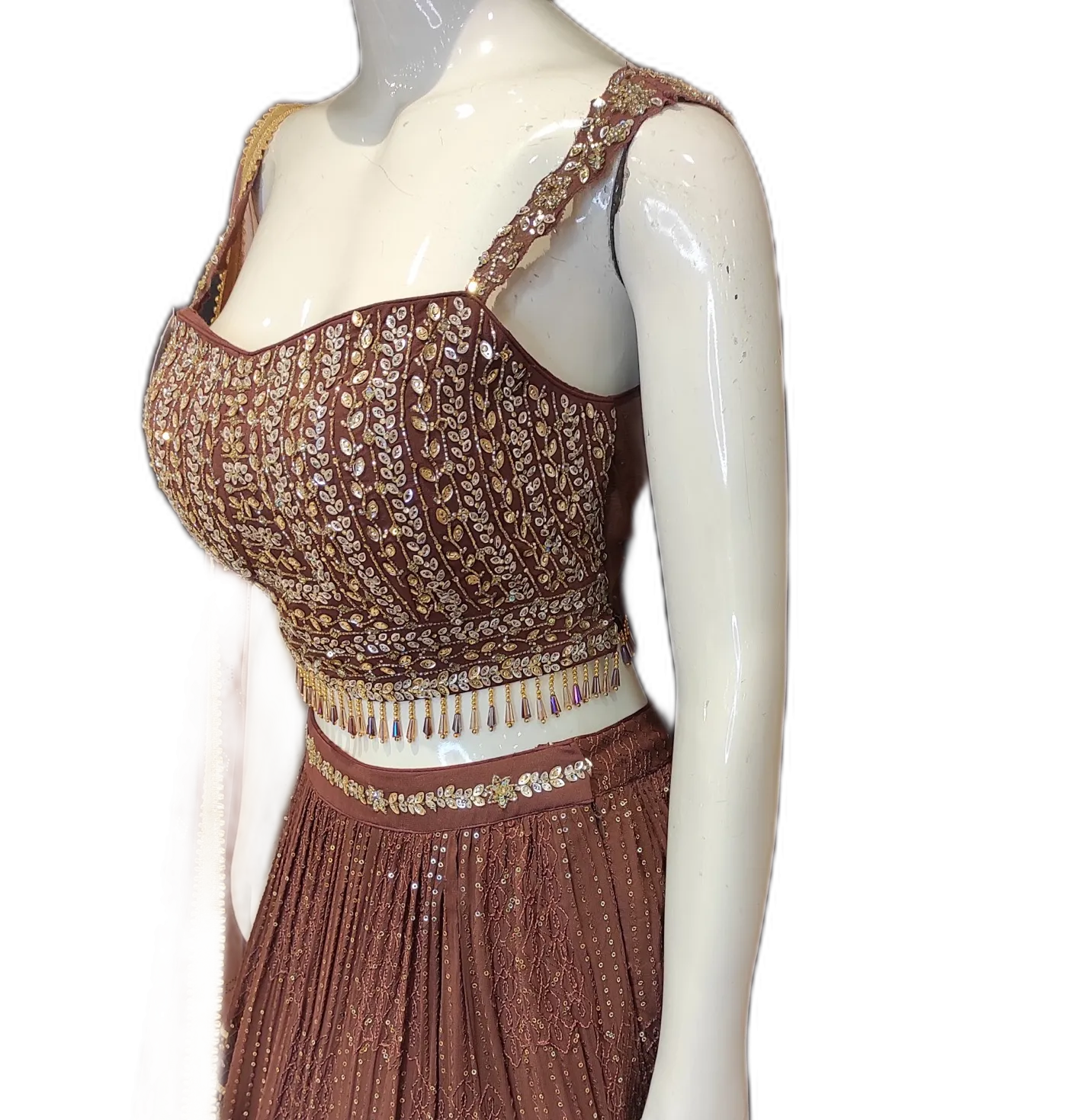 Georgette Lehenga Choli With Hand Embroidery