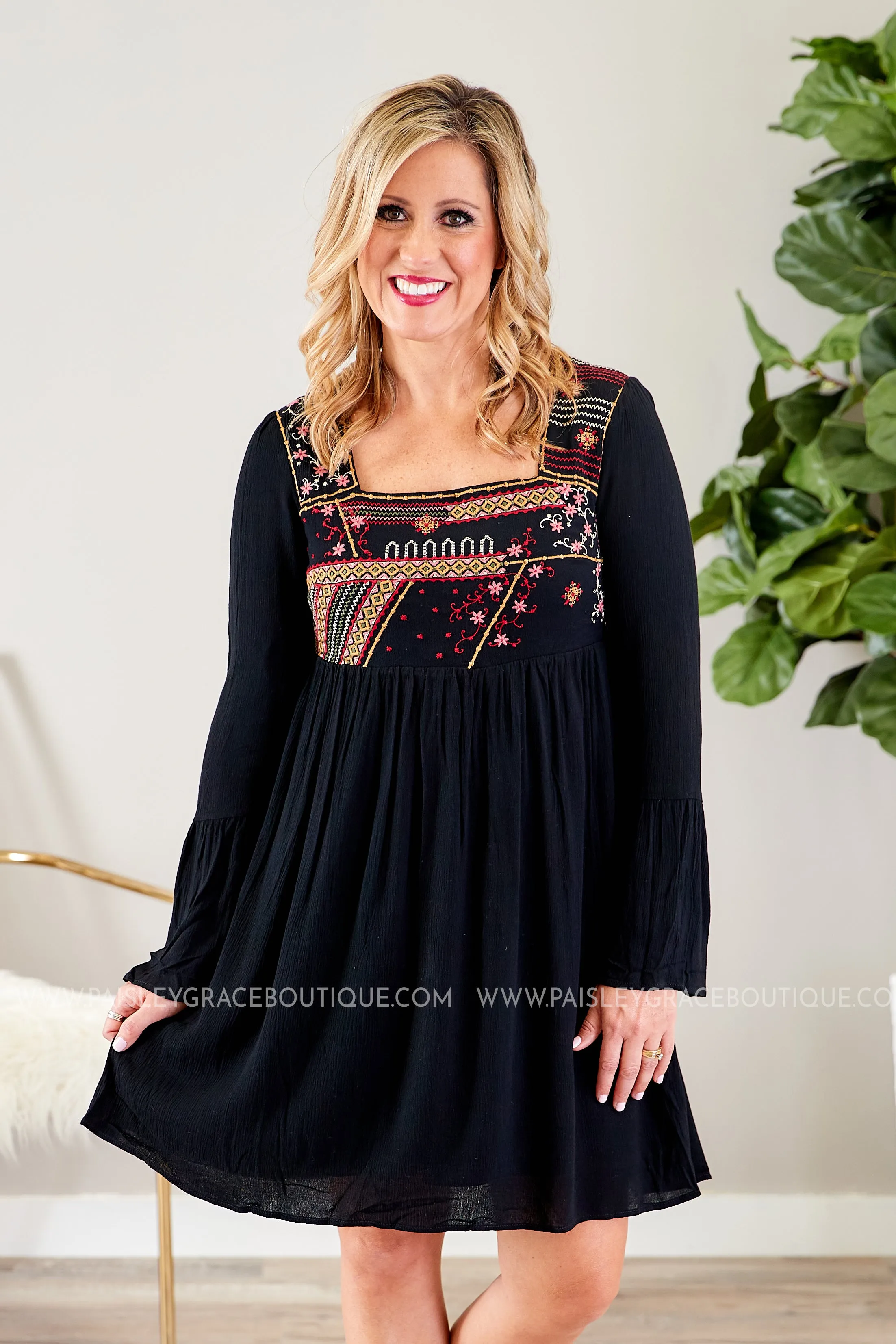 Gianna Embroidered Dress - FINAL SALE