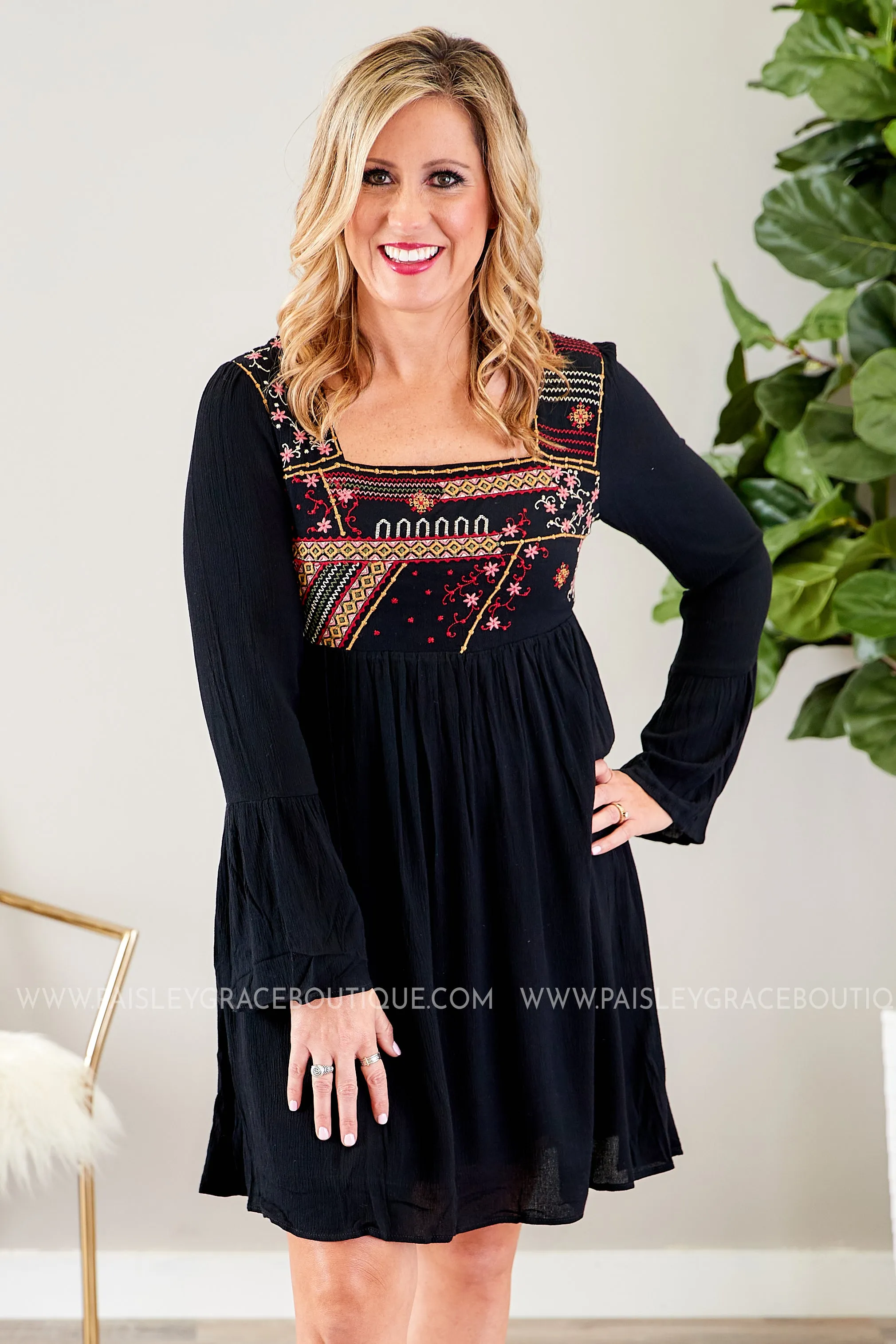 Gianna Embroidered Dress - FINAL SALE