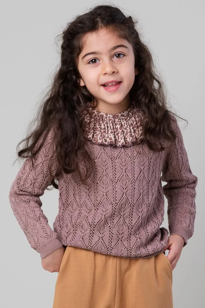 Girls Sweater MarMar Copenhagen Tano - Dusty Mauve