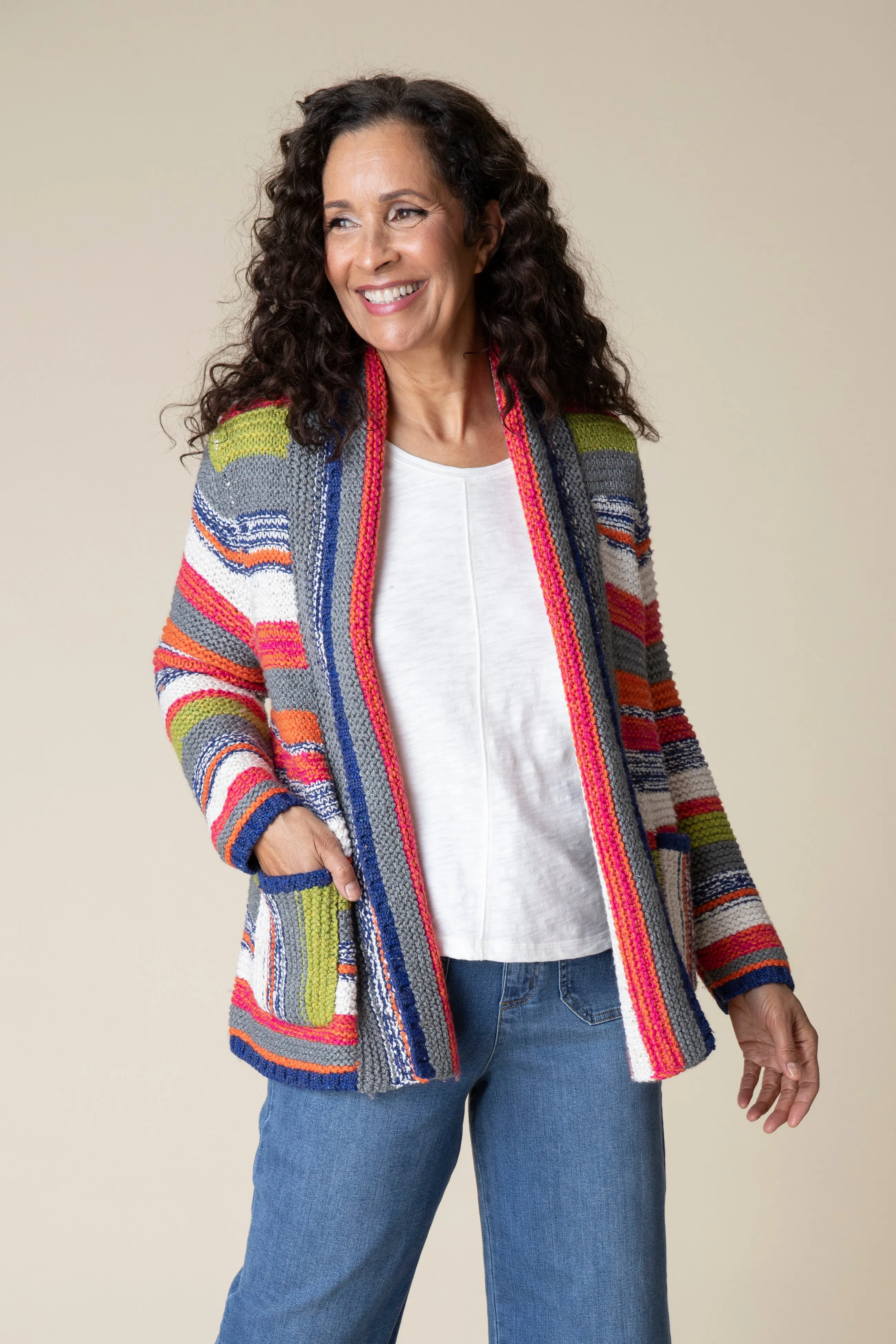 HABITAT - MULTI STRIPE CARDIGAN