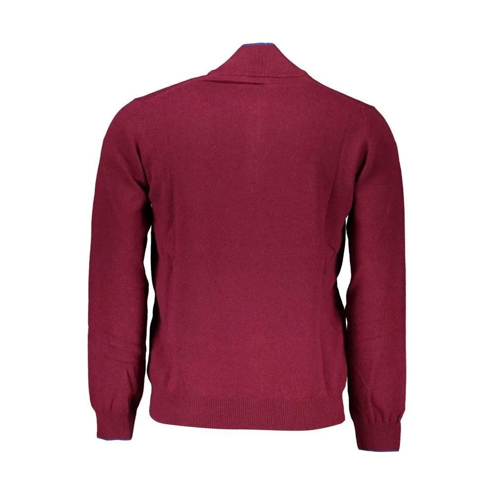 Harmont & Blaine Elegant Half-Zip Sweater with Embroidery Detail