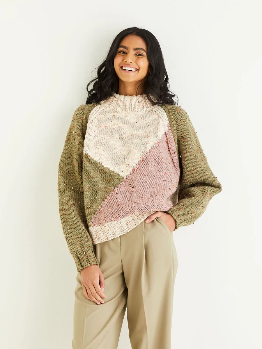 Hayfield - Sweater in Bonus Chunky Tweed - Knitting Pattern 10345