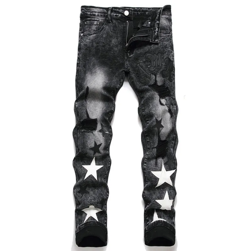 Hot Sale Skinny Stacked Men Designer Jeans