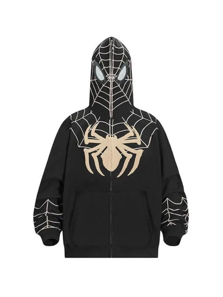 Ilooove - Men's Spider Man Styling Print Oversized Hoodie