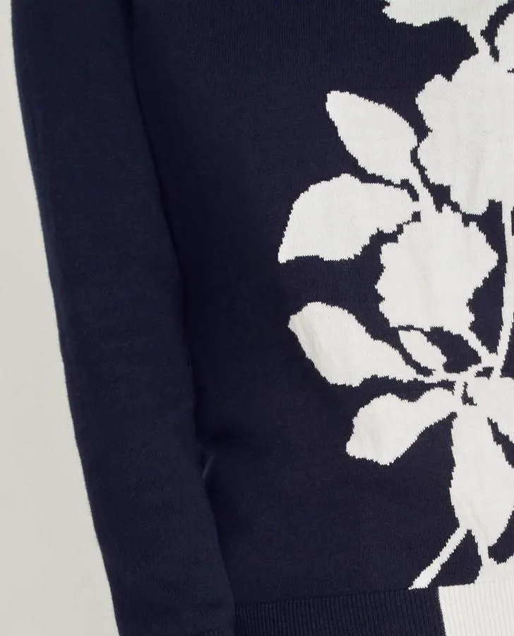 Intarsia Flower Sweater