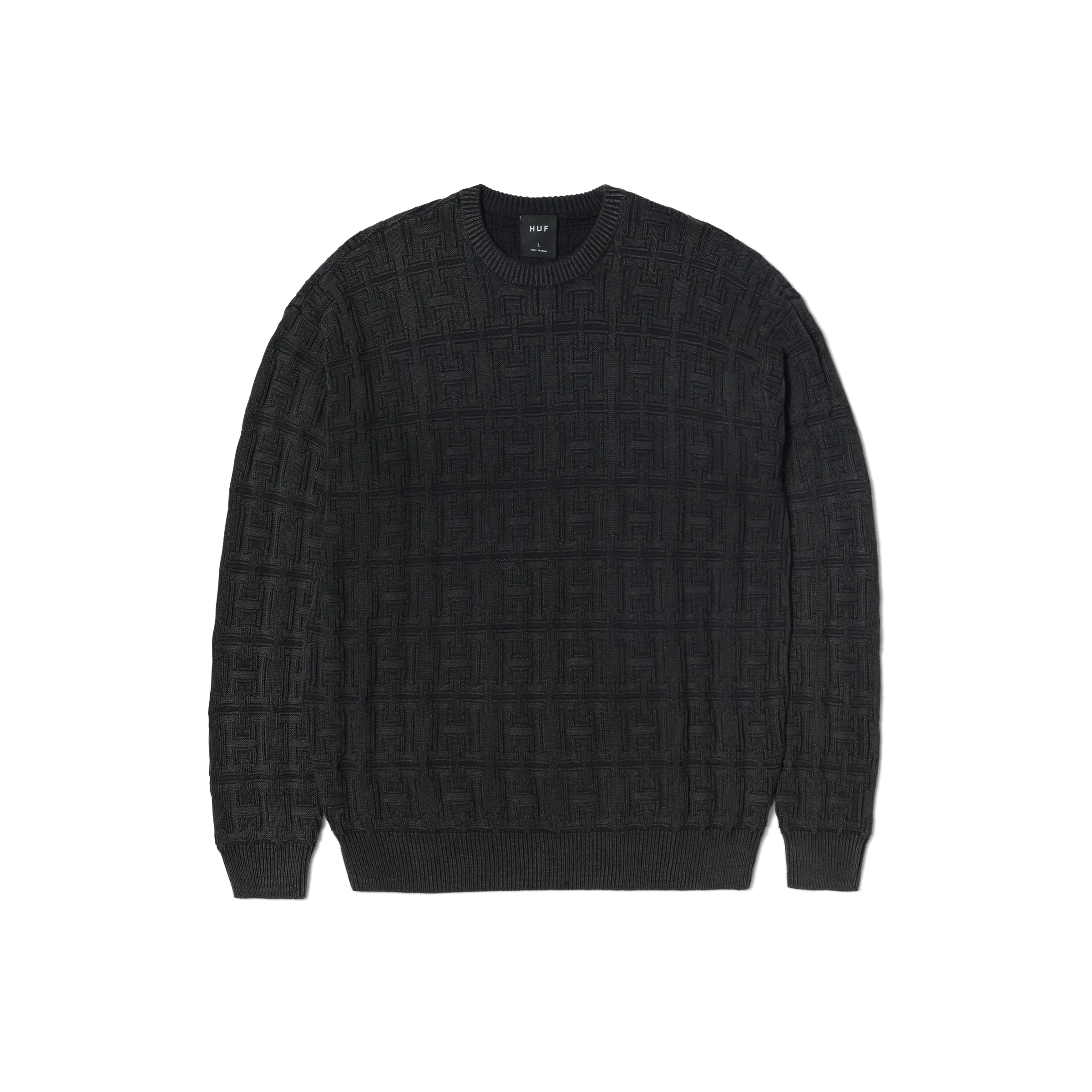 Interlaced Jacquard Overdyed Crew