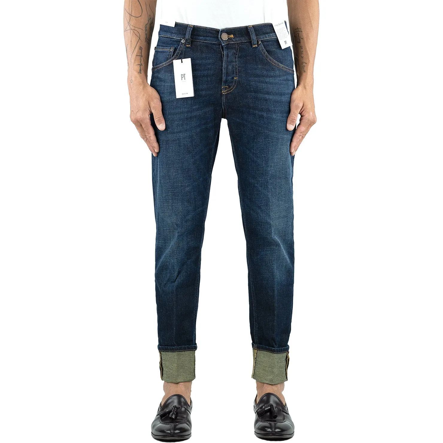 Jeans PT Torino Denim Dub Lavaggio Medio Scuro