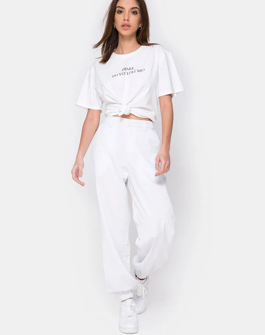 Jubie Cargo Trouser in White Drill