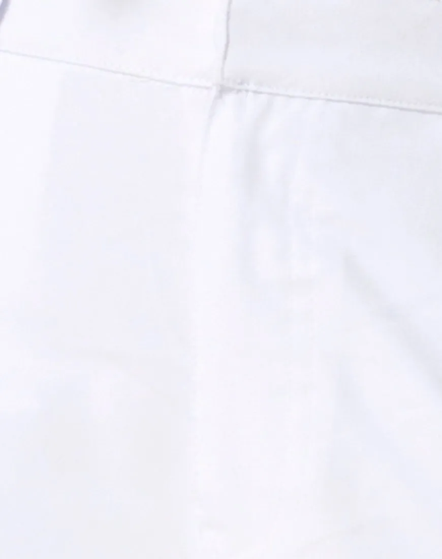 Jubie Cargo Trouser in White Drill