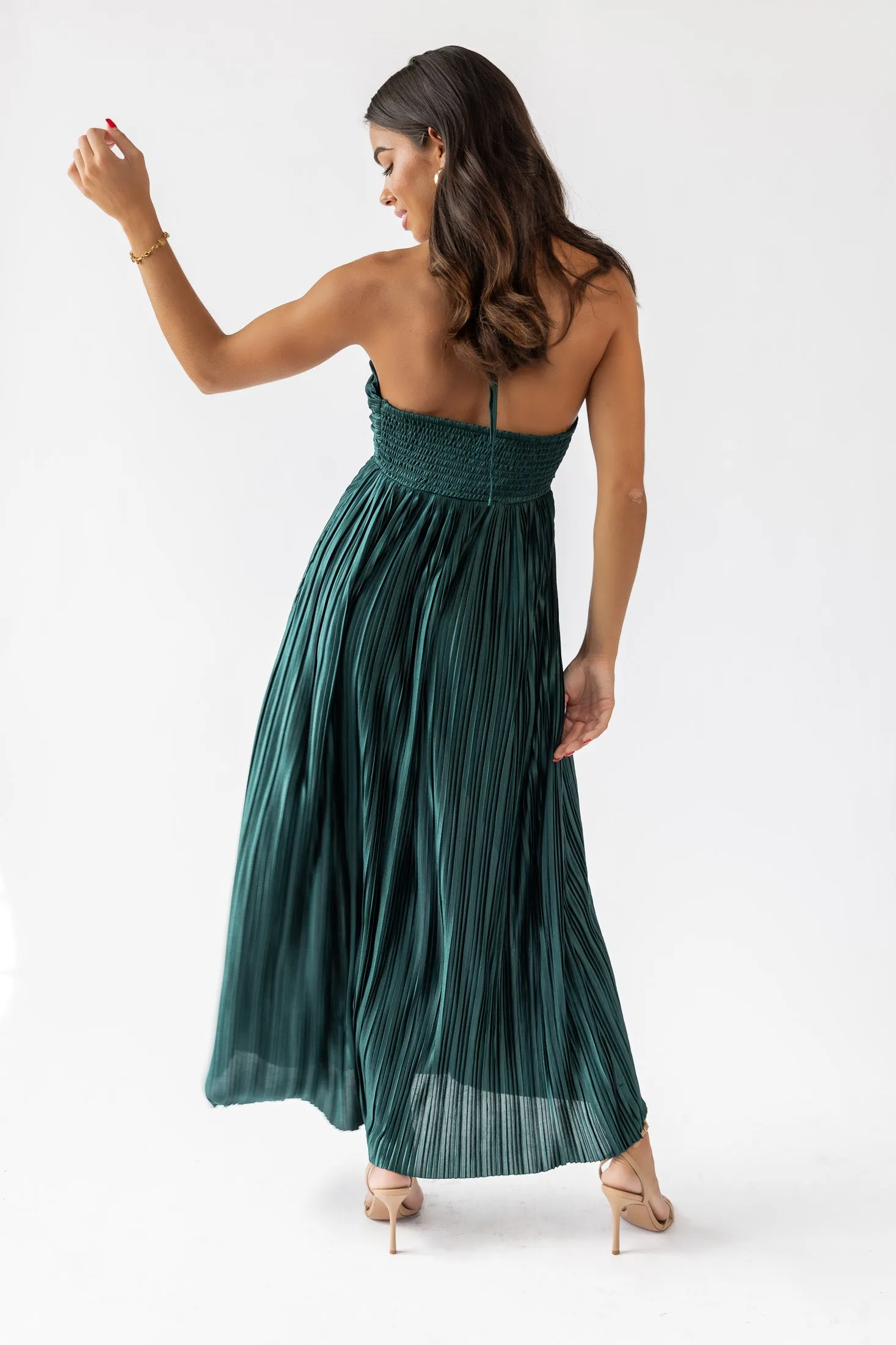 Kleo Emerald Halter Maxi Dress - Final Sale