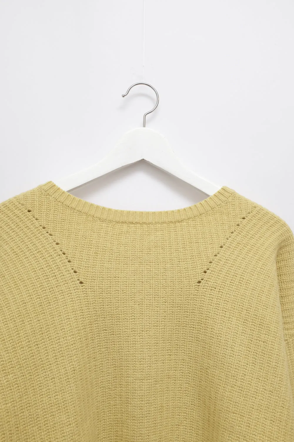 LAUREL YELLOW WOOL CASHMERE CROP SWEATER