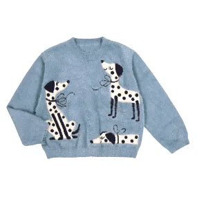 Light Blue Dalmatian Sweater