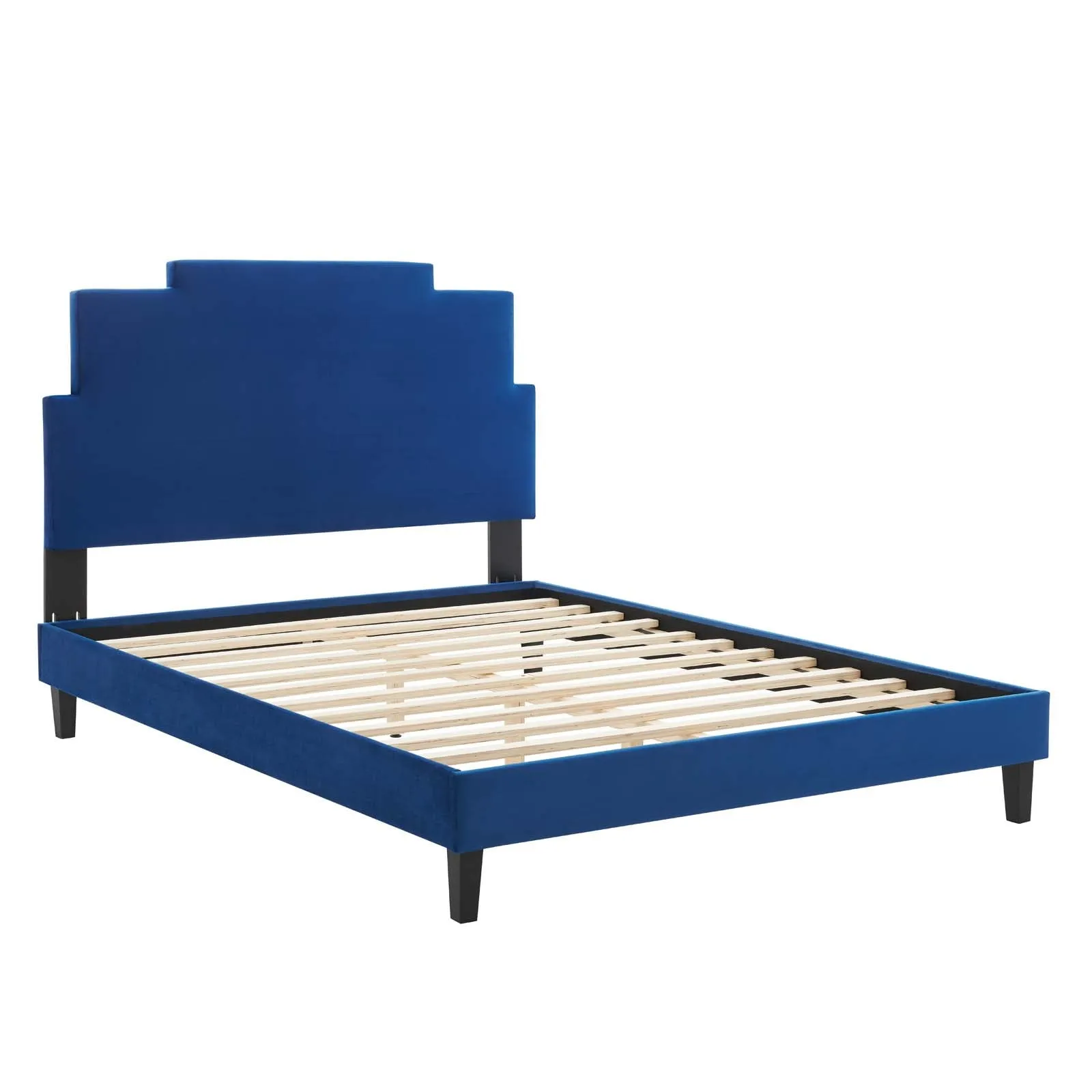 Lindsey Performance  Velvet Platform Bed