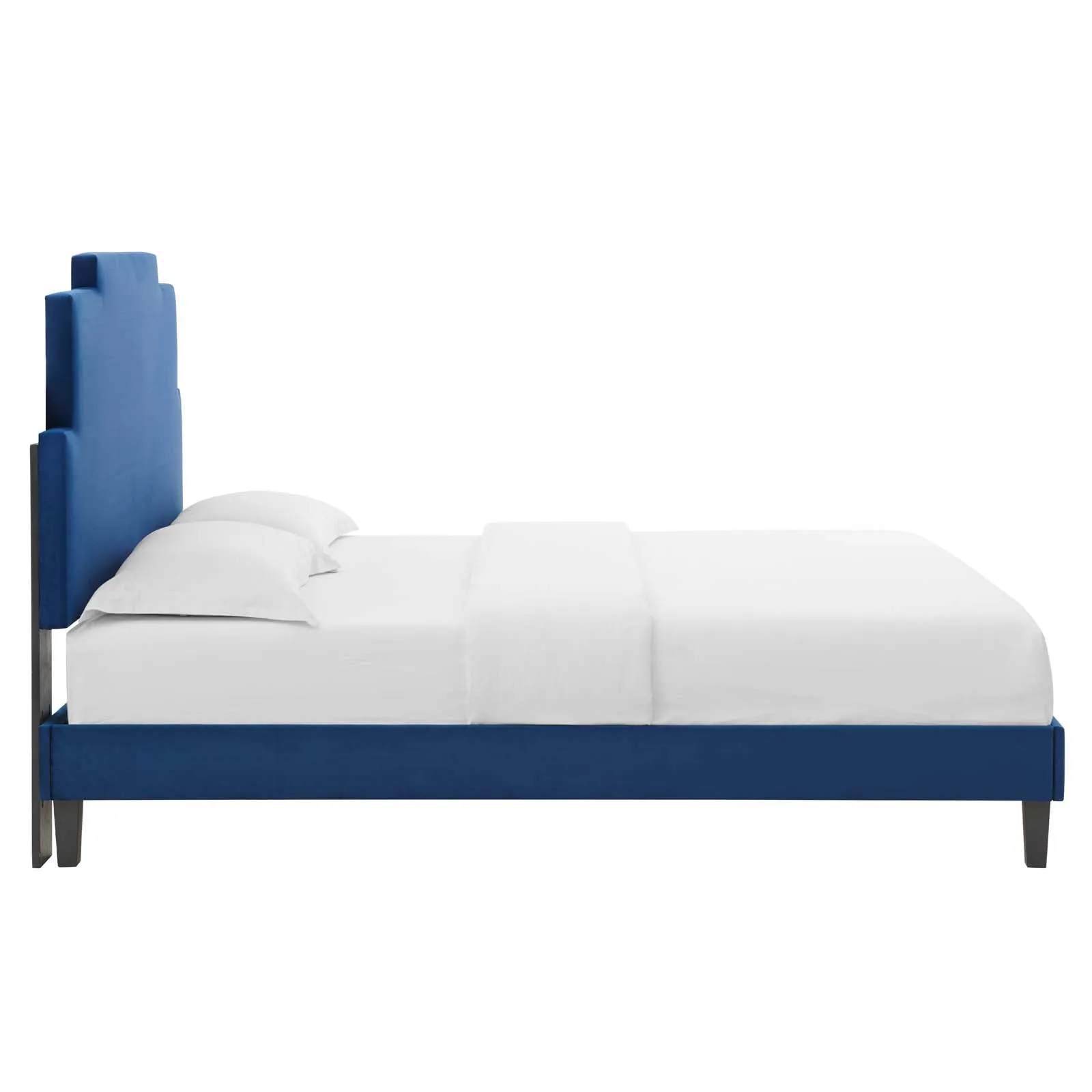 Lindsey Performance  Velvet Platform Bed