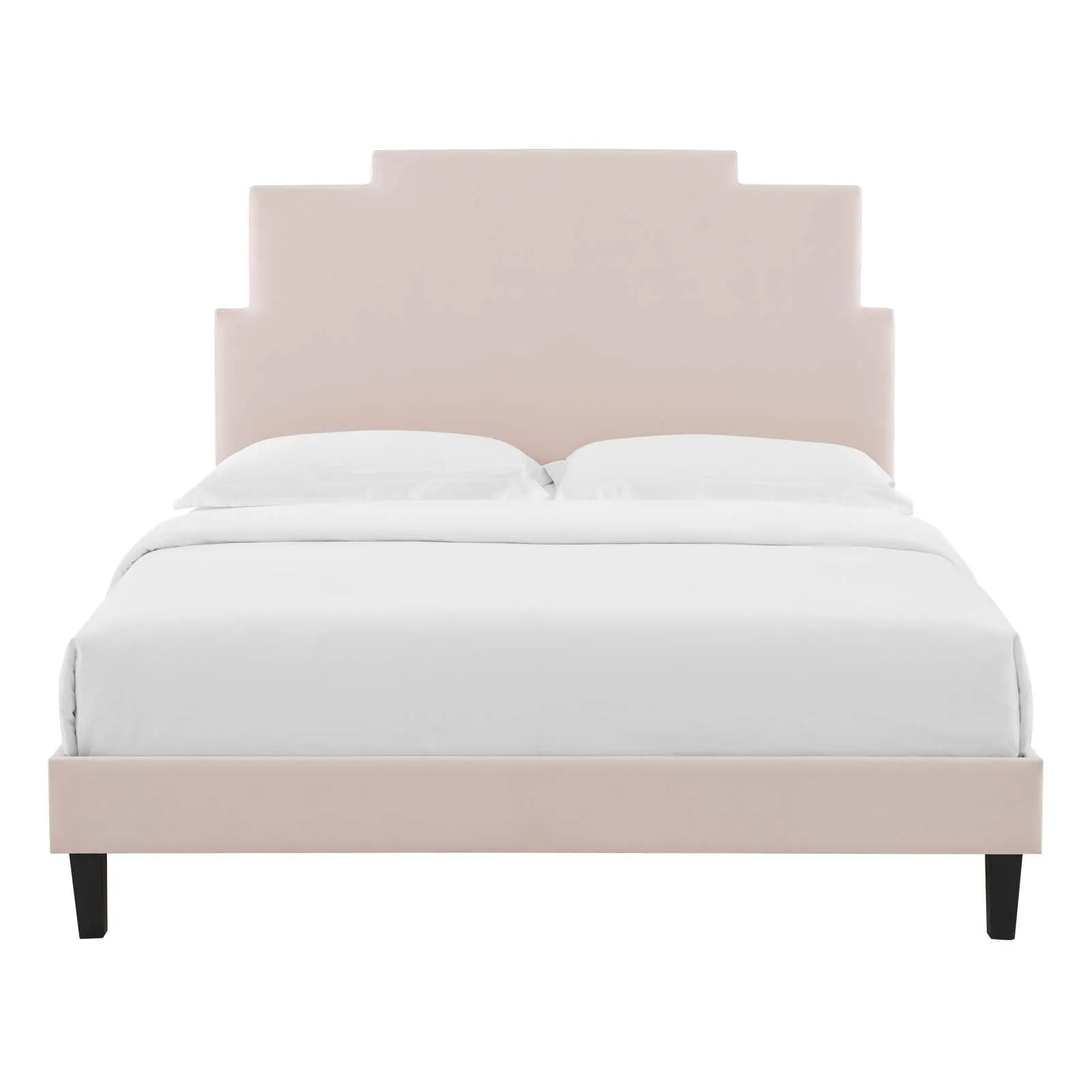 Lindsey Performance  Velvet Platform Bed