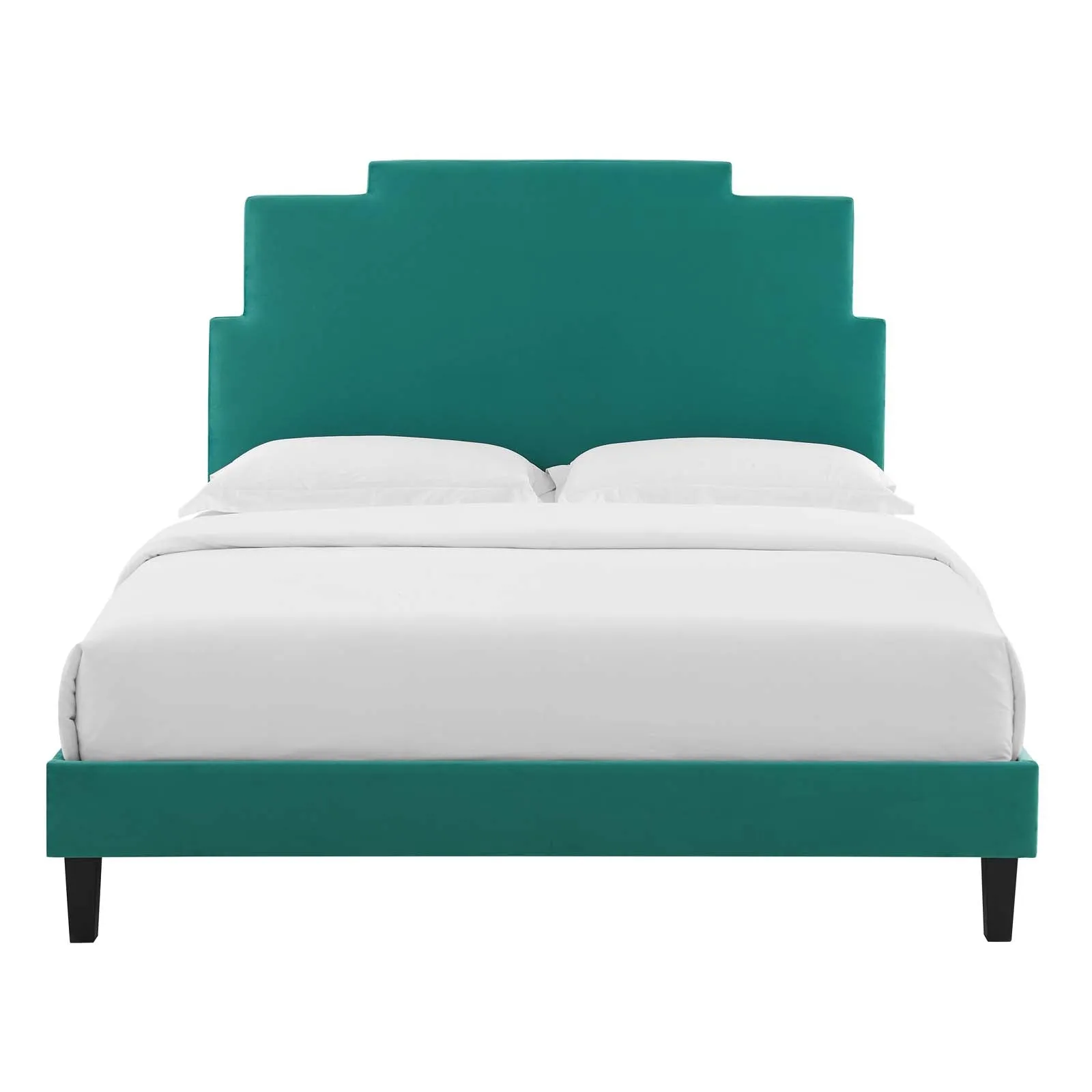 Lindsey Performance  Velvet Platform Bed