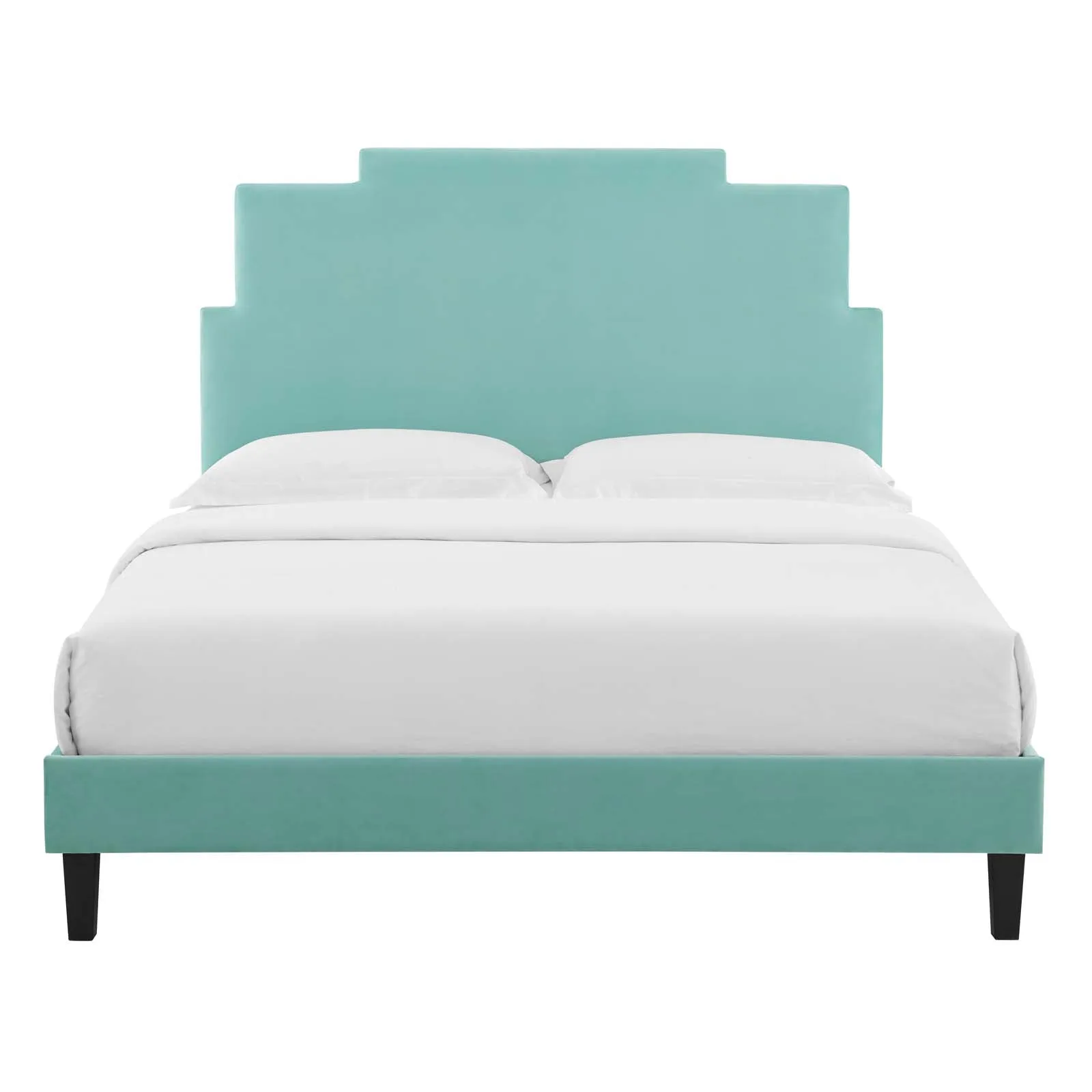 Lindsey Performance  Velvet Platform Bed