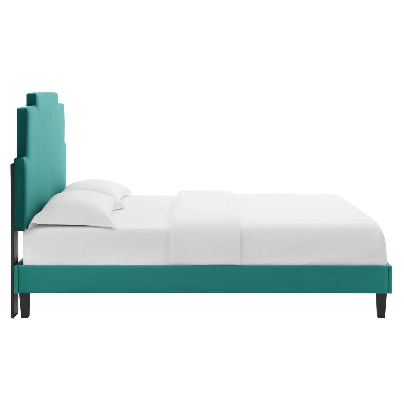 Lindsey Performance  Velvet Platform Bed