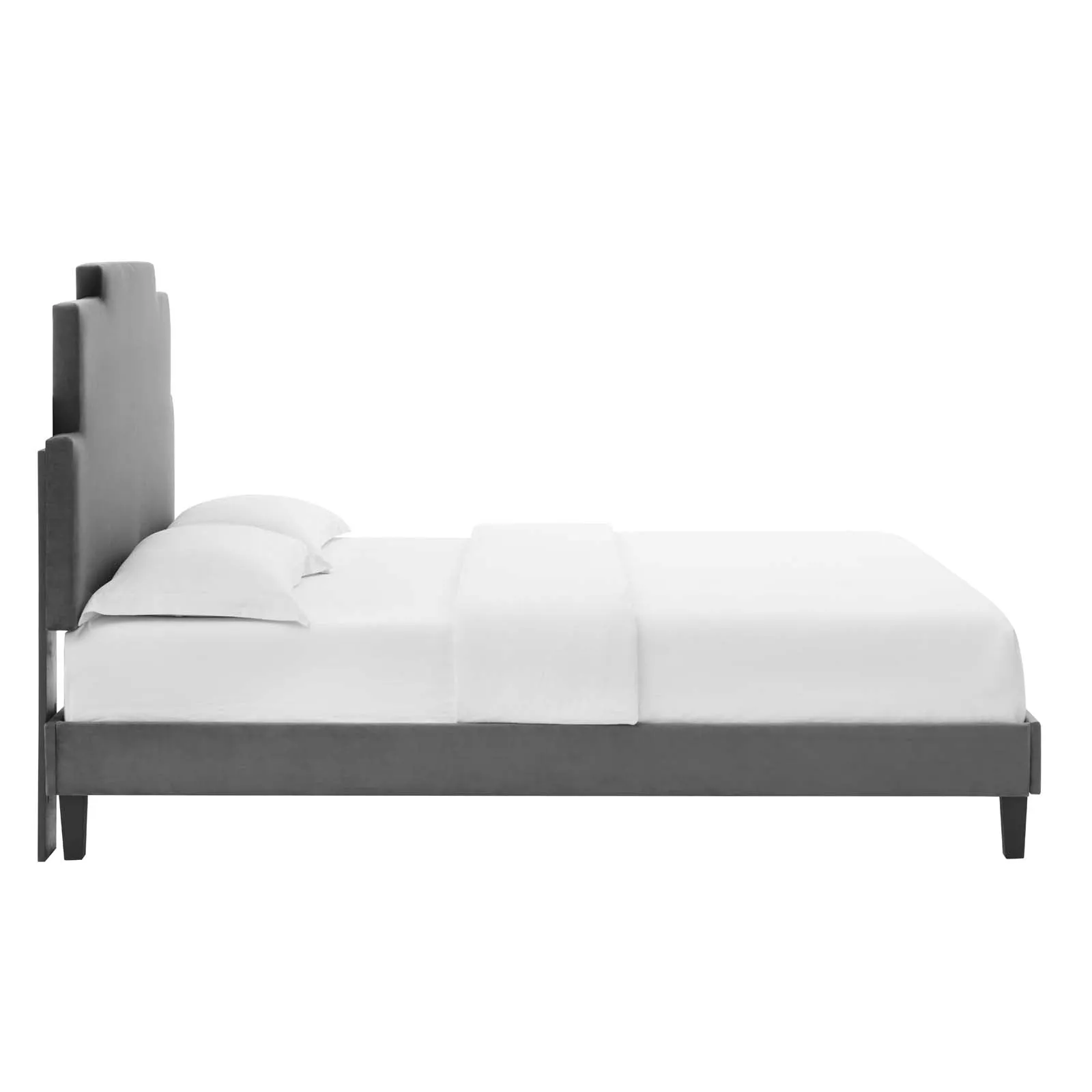 Lindsey Performance  Velvet Platform Bed