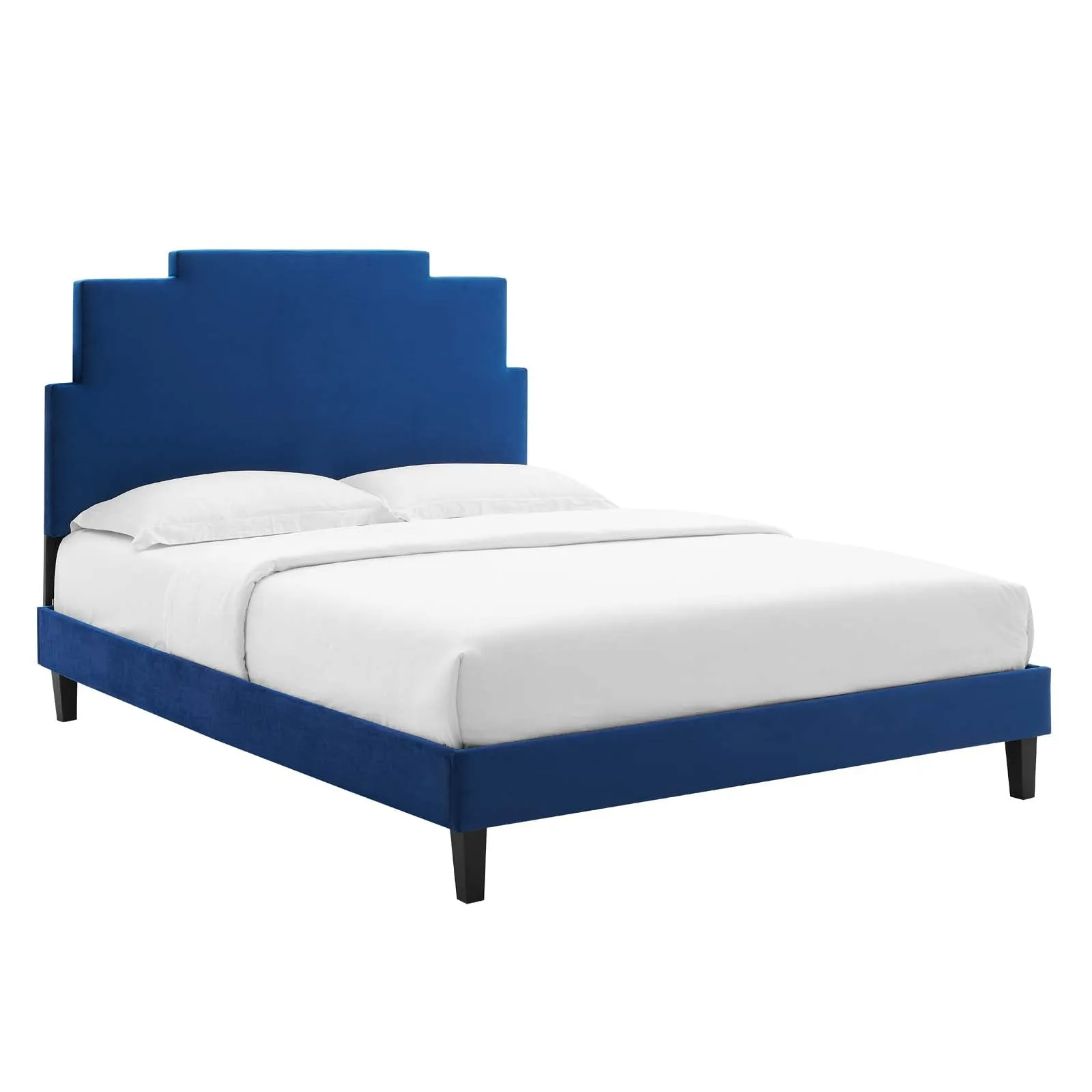 Lindsey Performance  Velvet Platform Bed