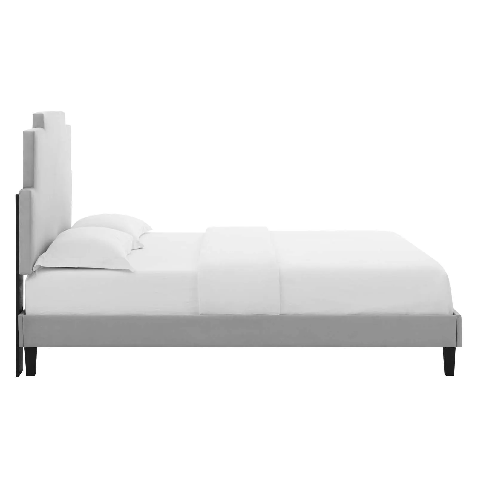 Lindsey Performance  Velvet Platform Bed