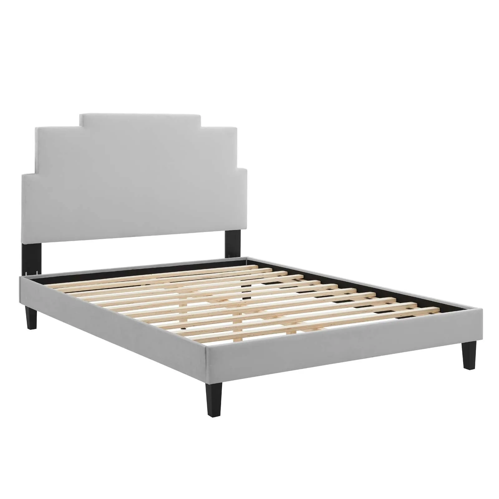 Lindsey Performance  Velvet Platform Bed