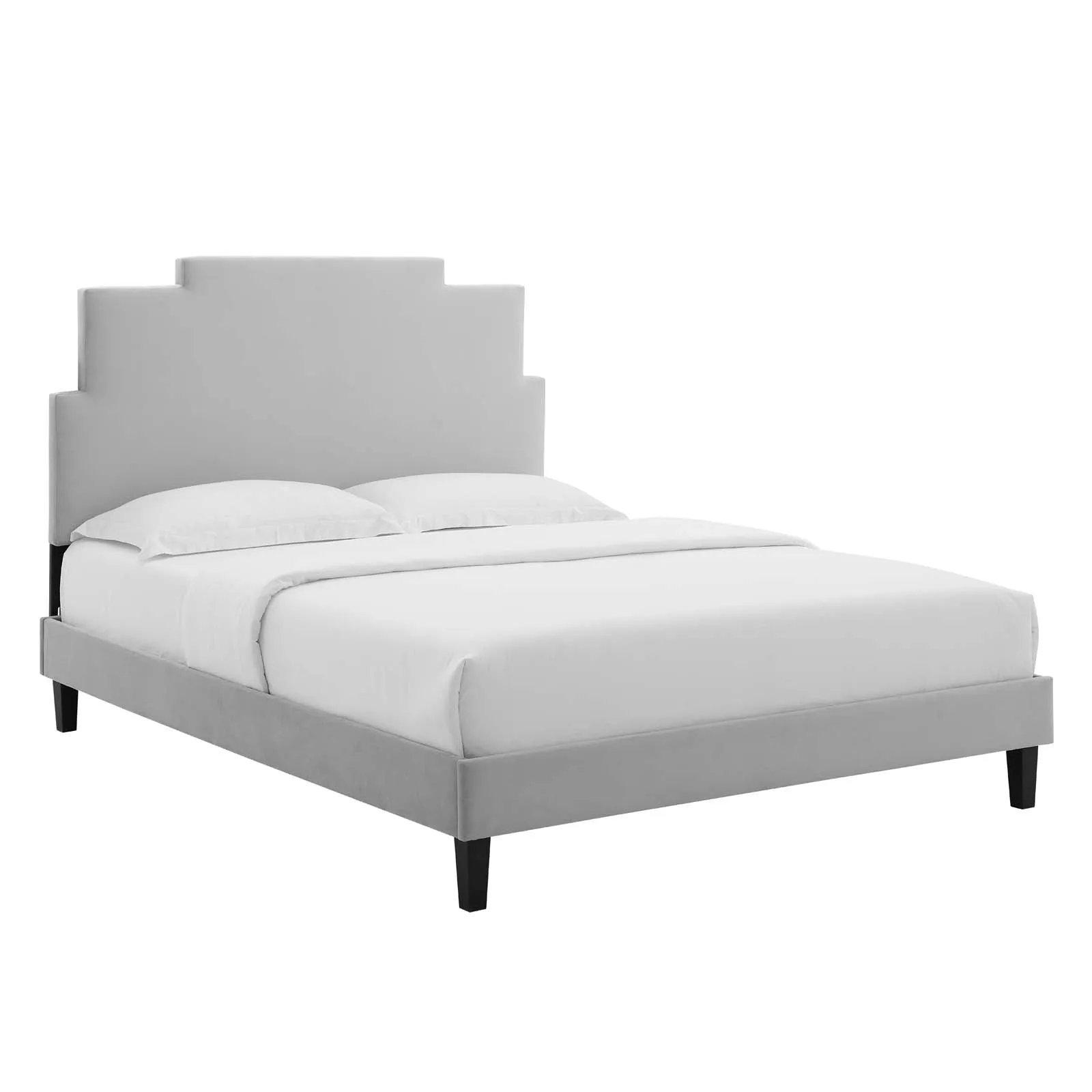 Lindsey Performance  Velvet Platform Bed