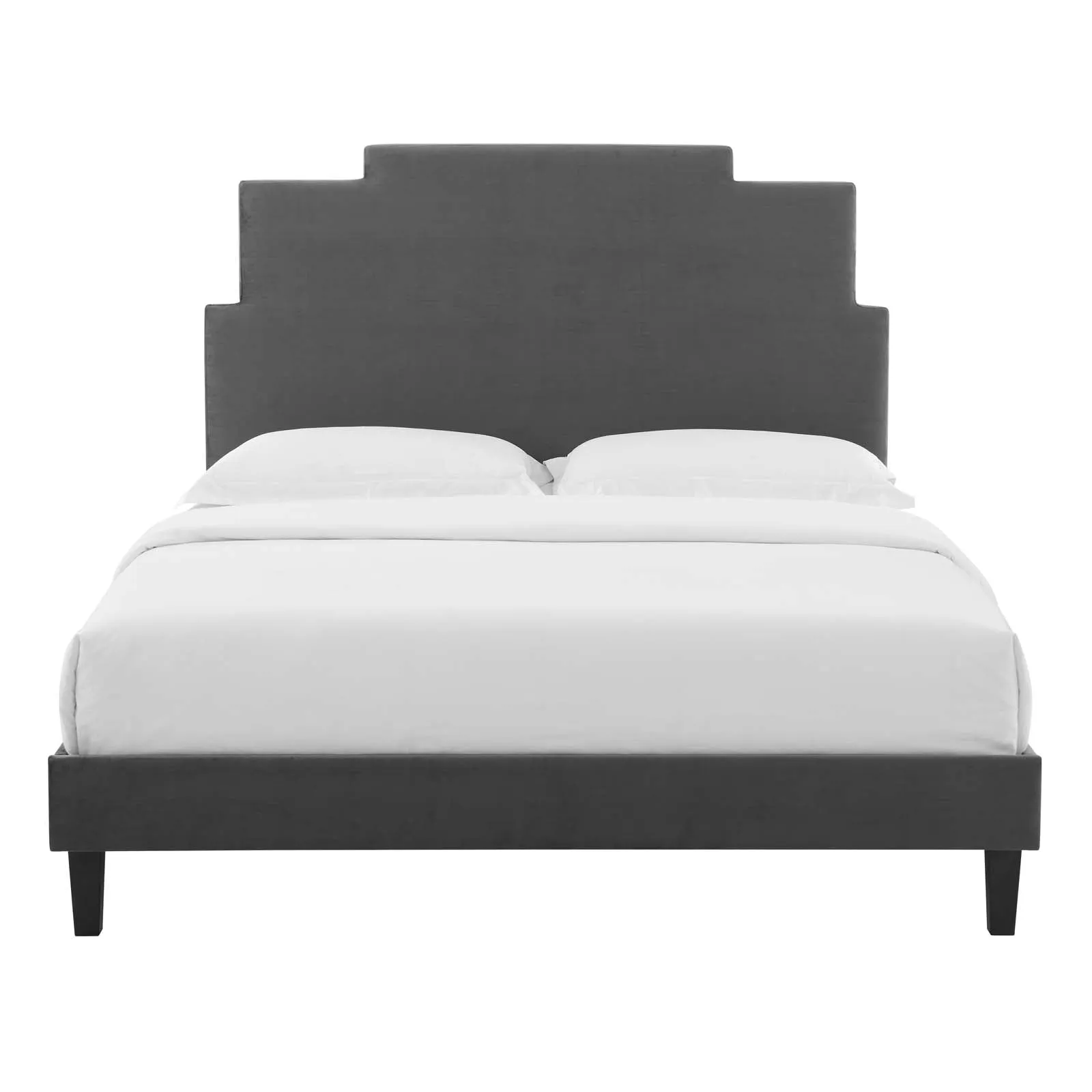 Lindsey Performance  Velvet Platform Bed