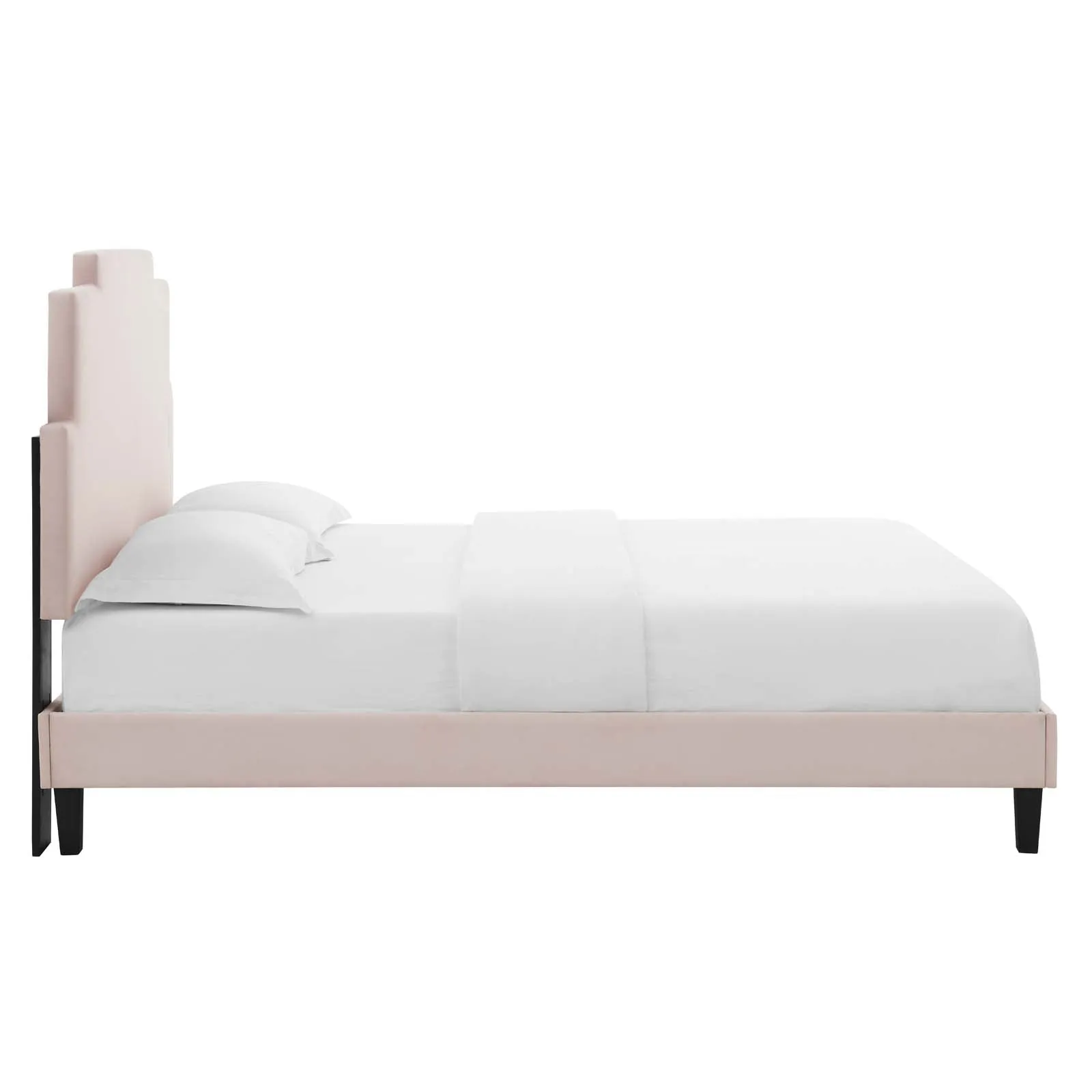 Lindsey Performance  Velvet Platform Bed