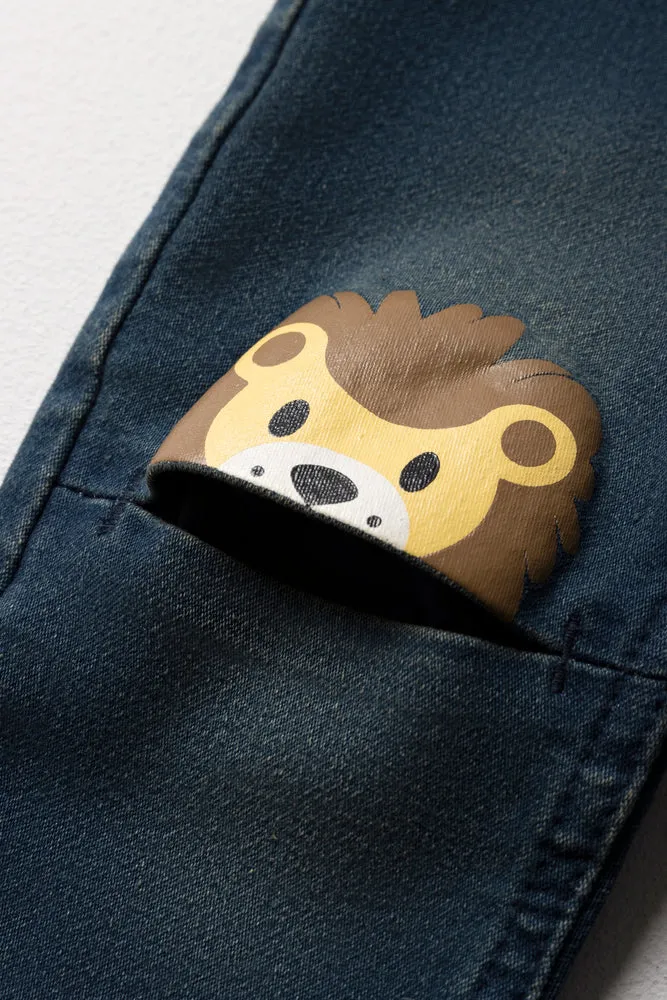 Lion Denim Jeans Dark Blue