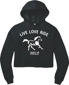 Live Love Ride Cozy Crop Hoodie