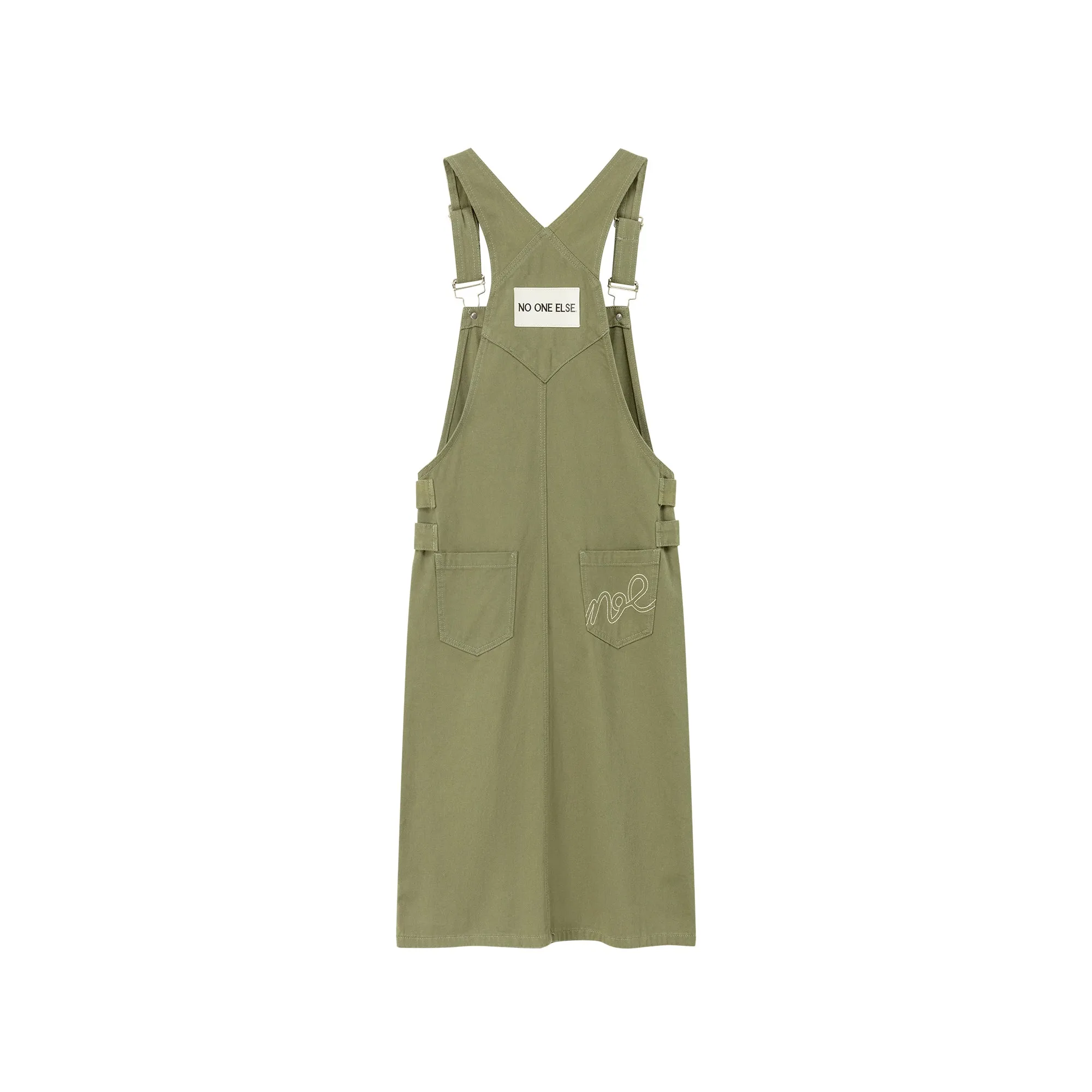 Logo Pocket Overall Dress