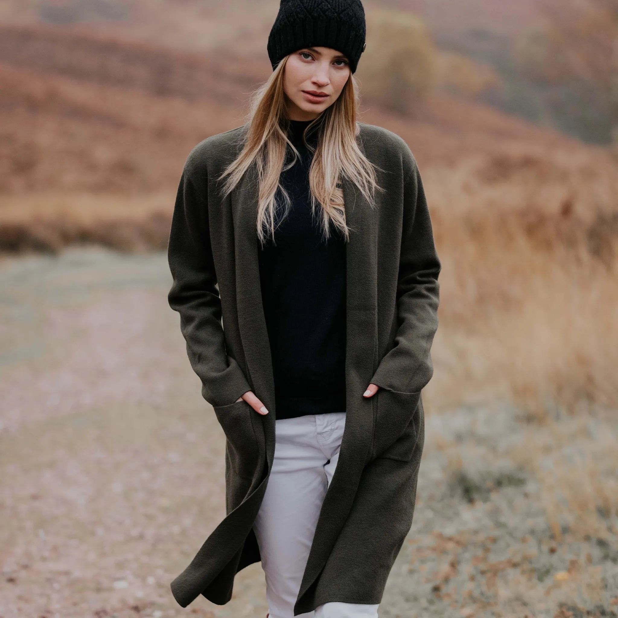 Longline Khaki Cardigan