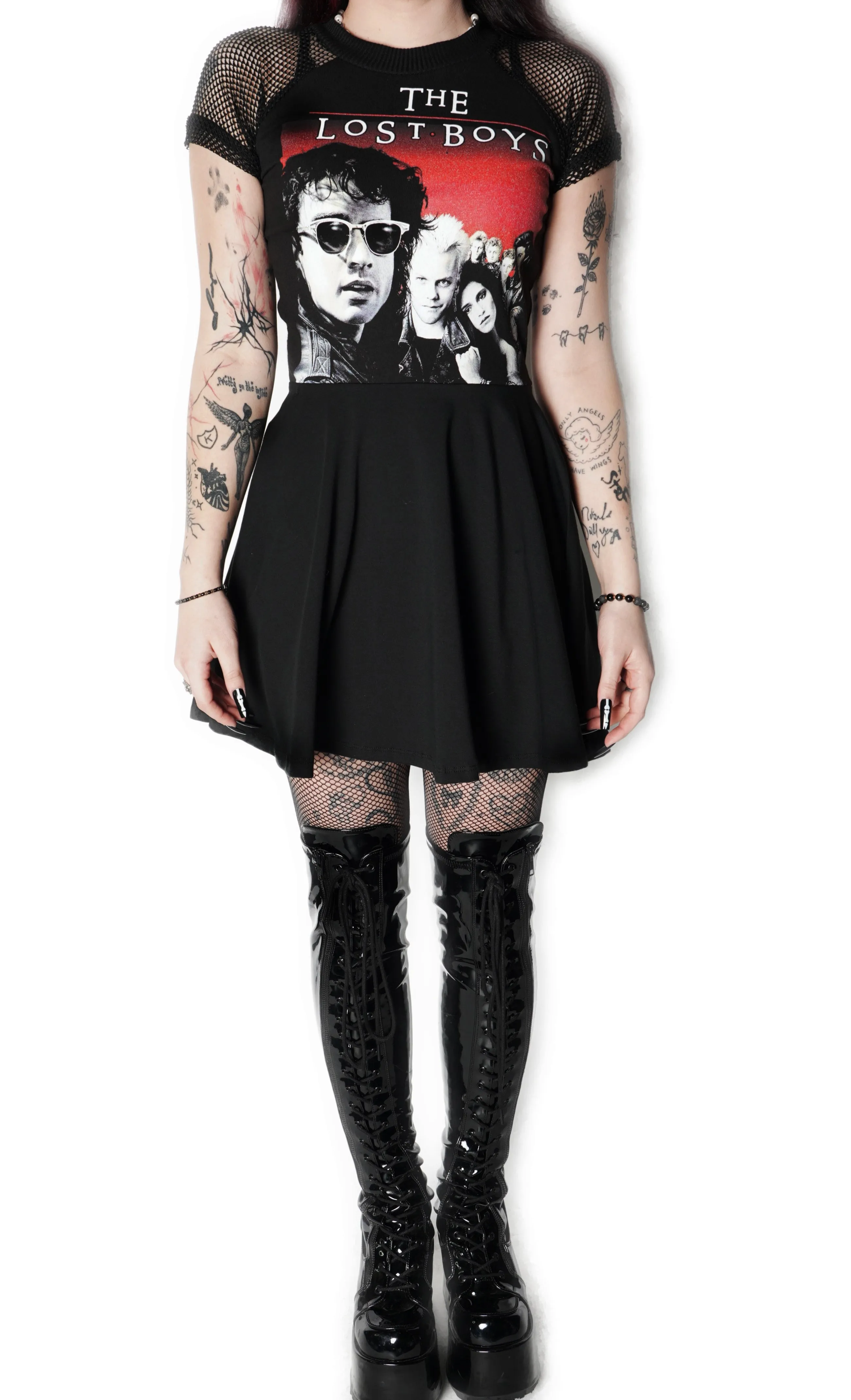 Lost Boys Fishnet Baby Doll Dress