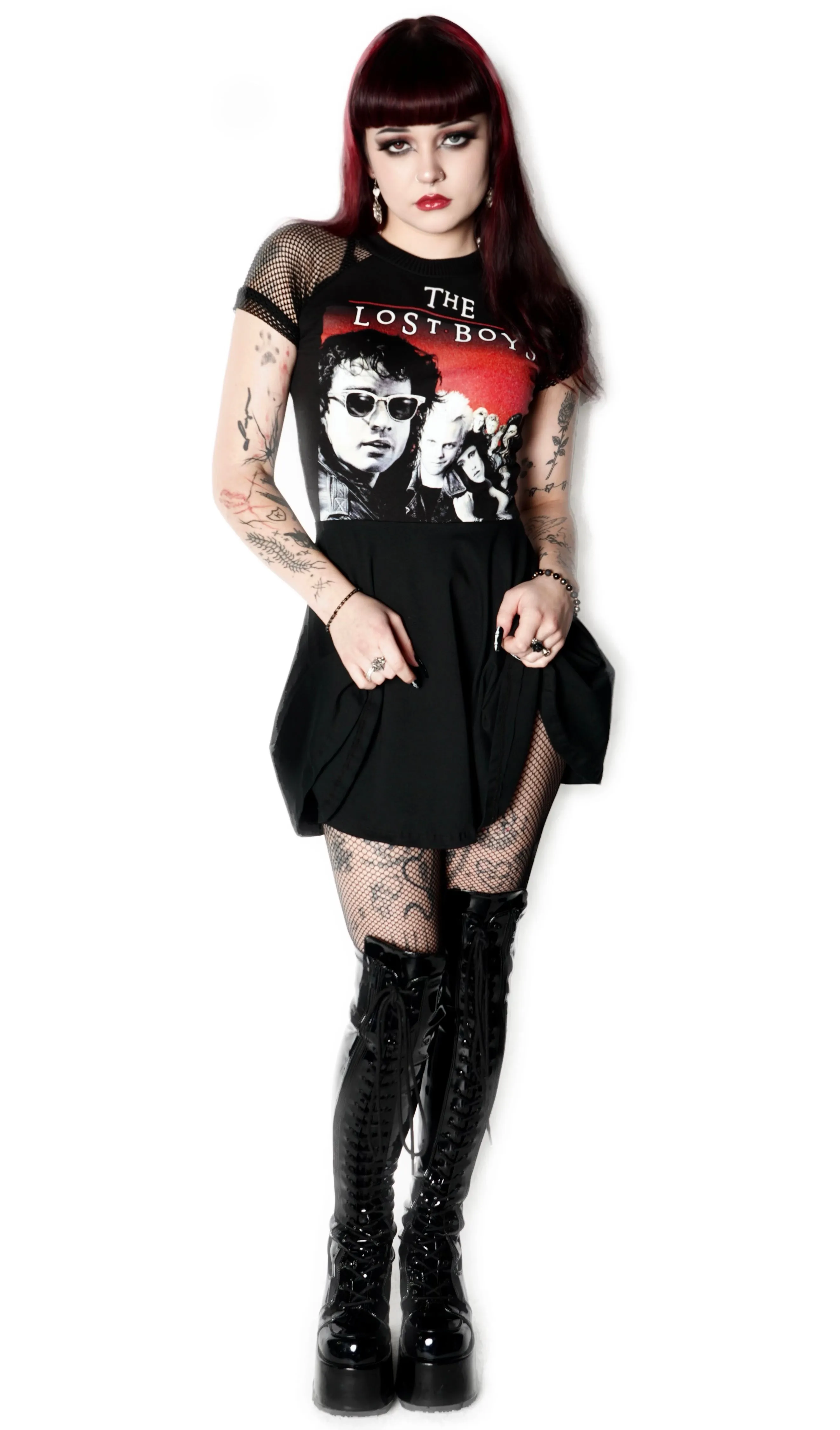 Lost Boys Fishnet Baby Doll Dress