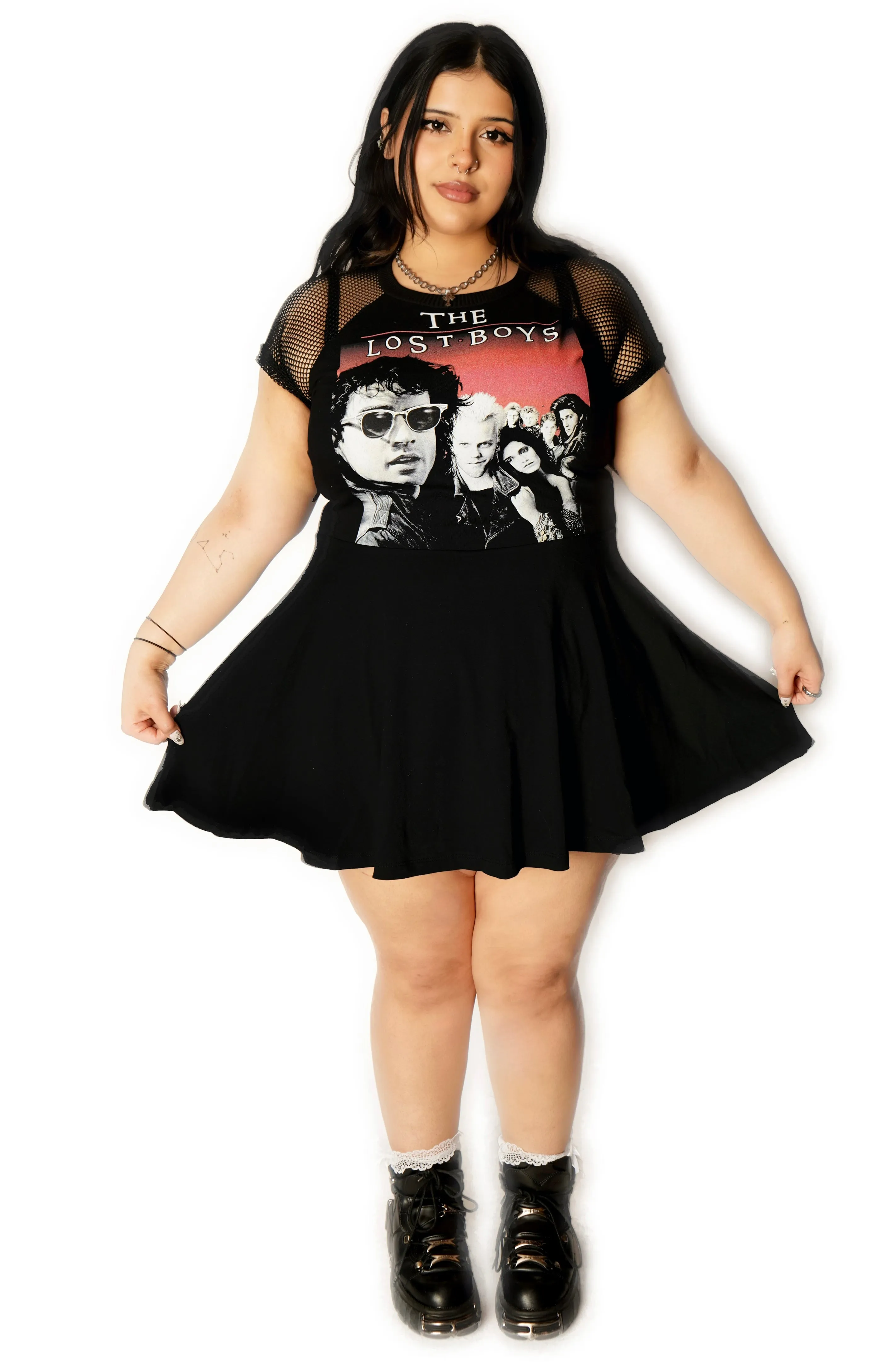 Lost Boys Fishnet Baby Doll Dress