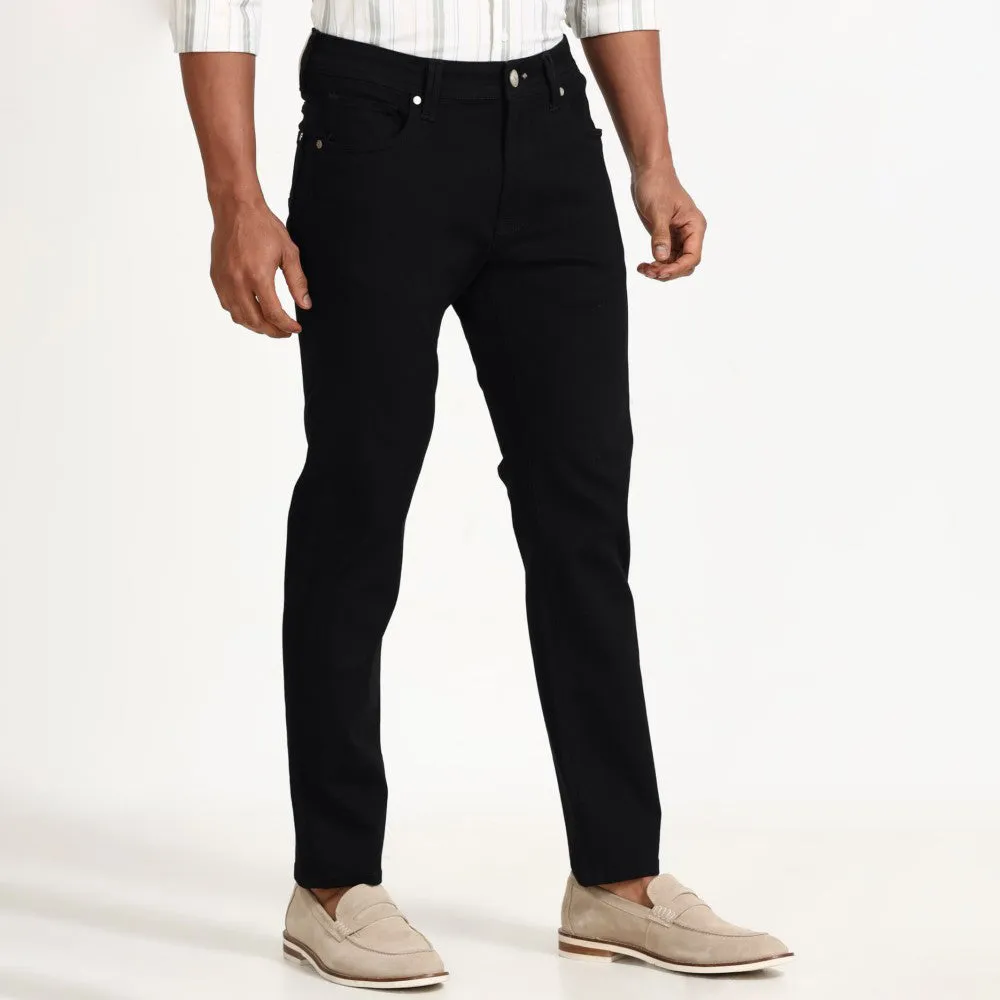 Luxe Black Denim - Straight Tapered fit