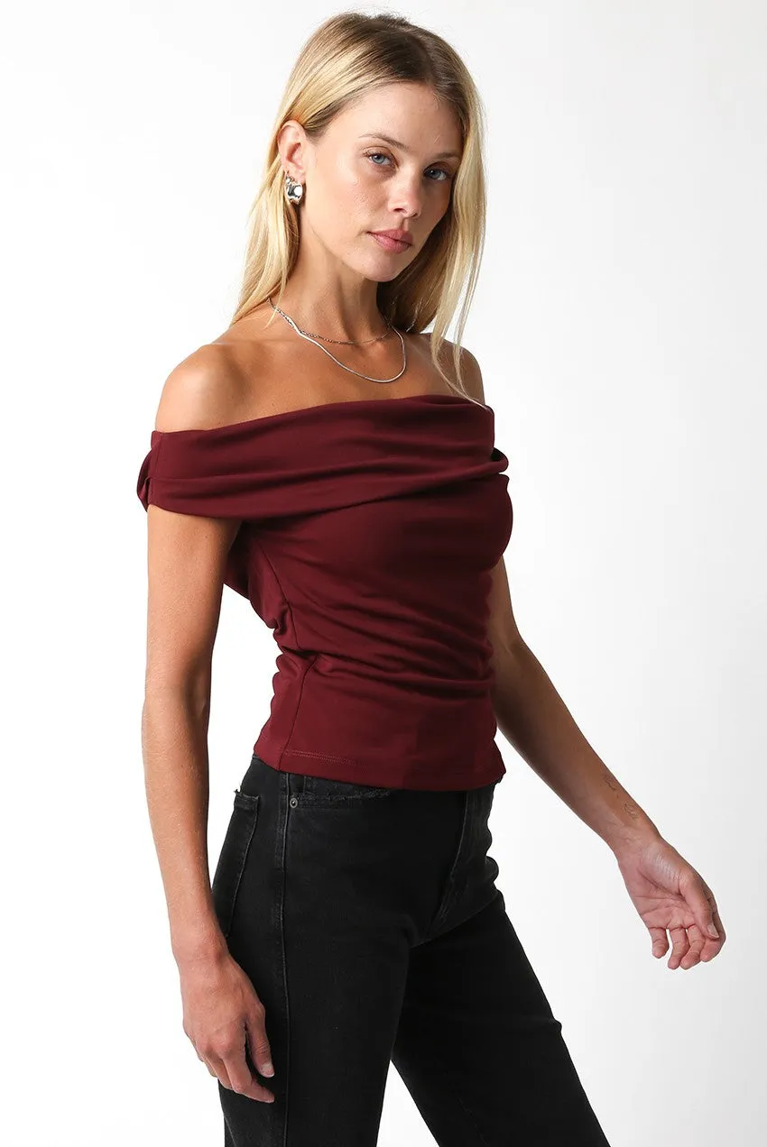 Macey Open Shoulder Fitted Top