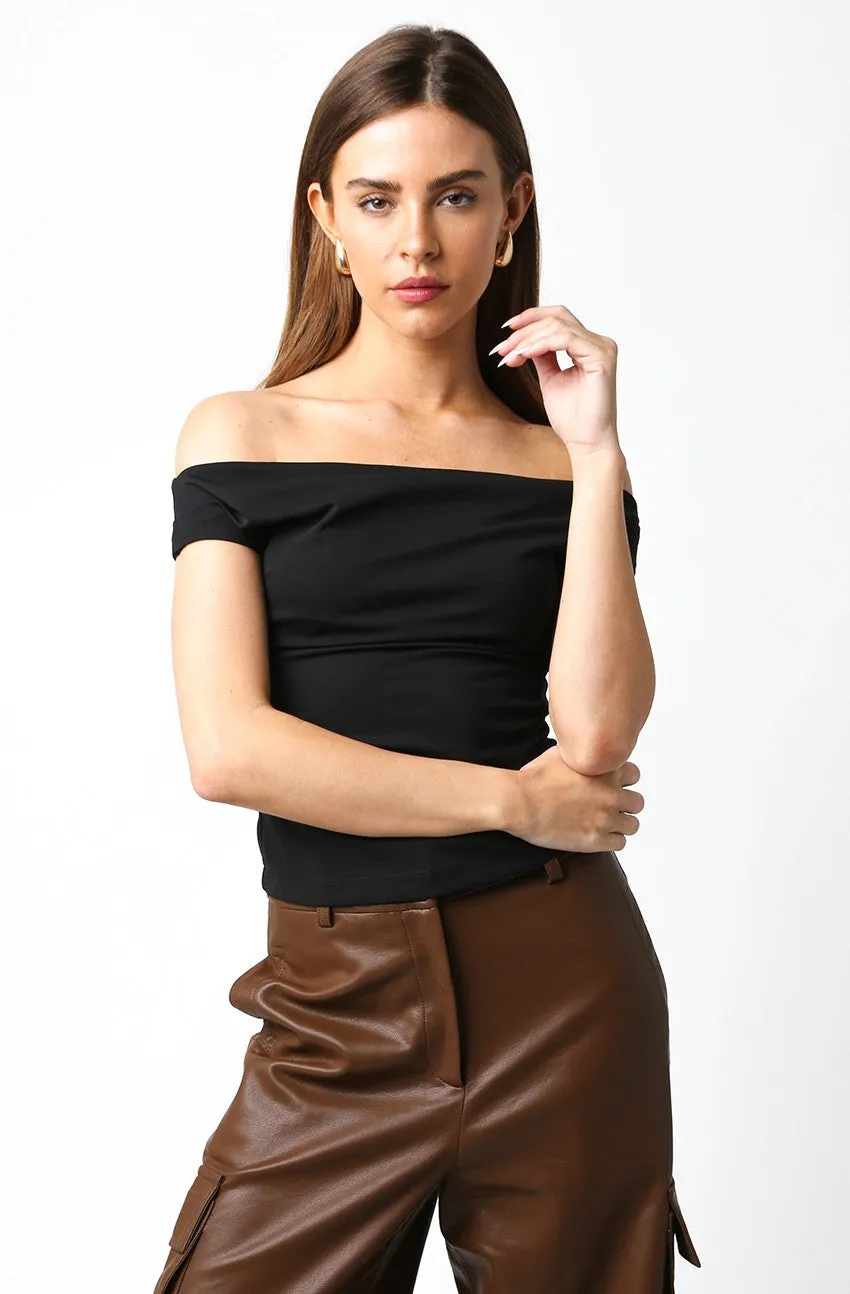 Macey Open Shoulder Fitted Top