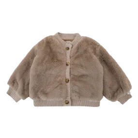 Manita Cardigan | Taupe Teddy