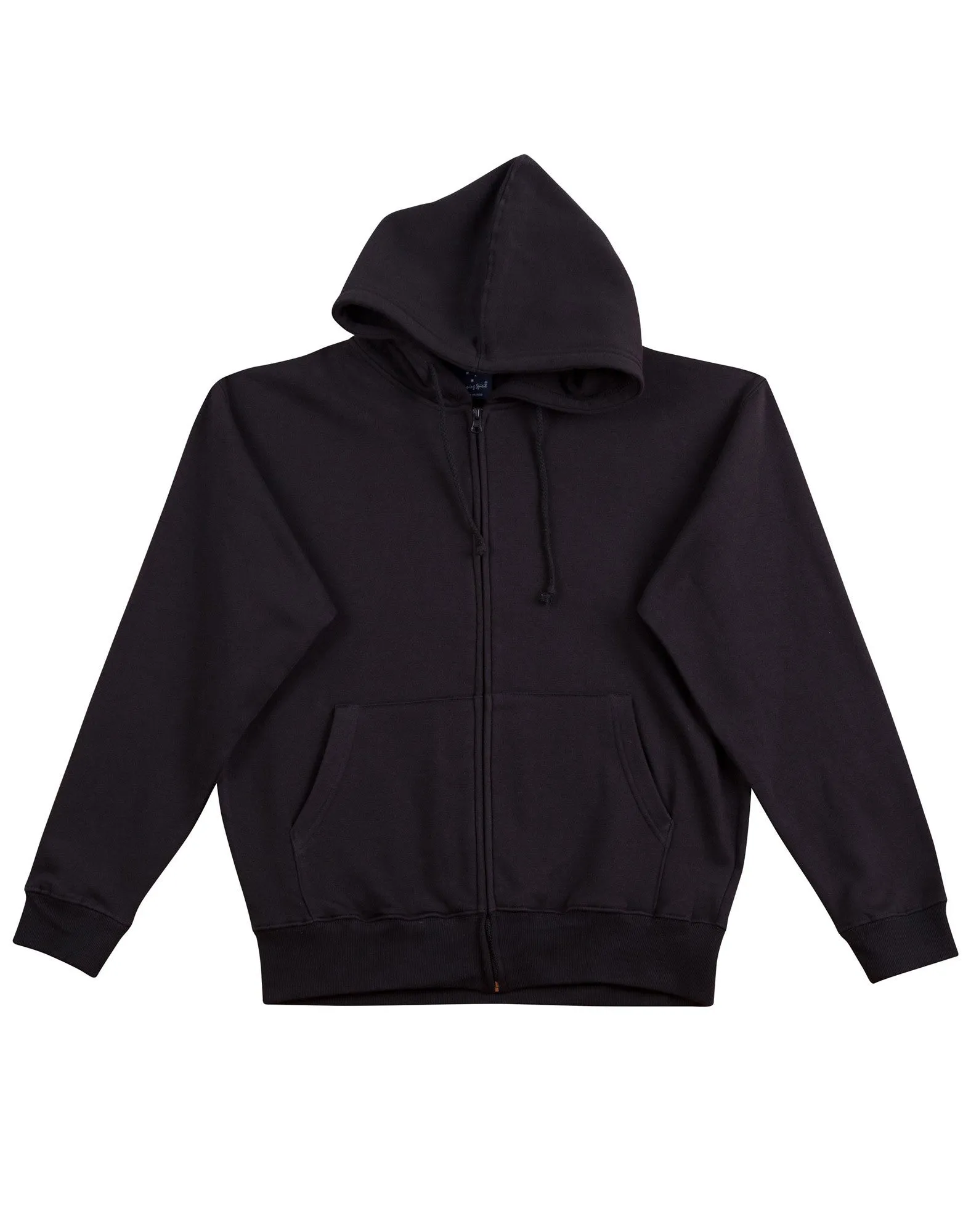 Mens Fleecy Double Bay Full Zip Hoodie