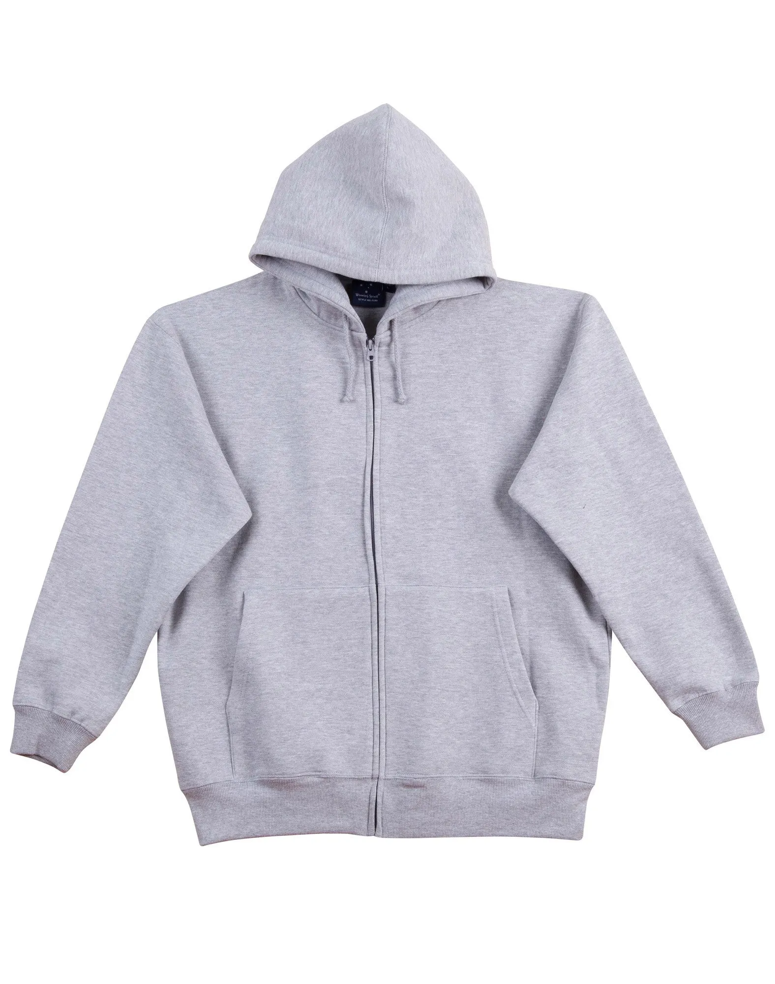 Mens Fleecy Double Bay Full Zip Hoodie