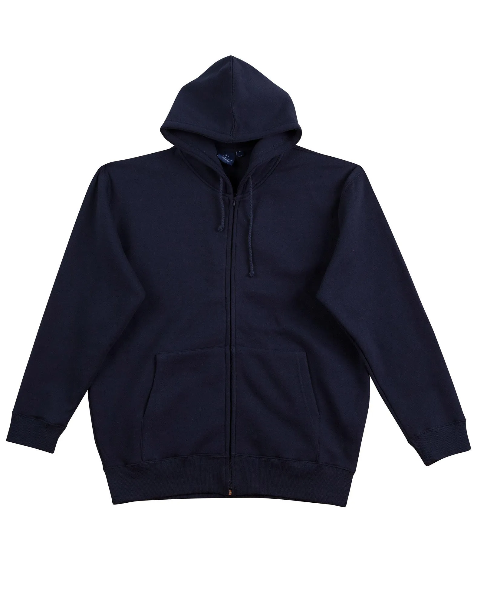 Mens Fleecy Double Bay Full Zip Hoodie