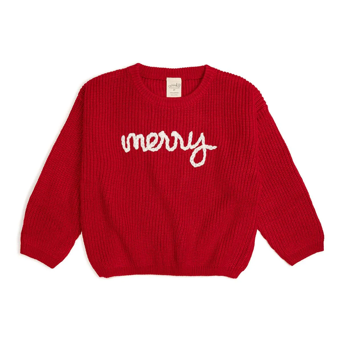 Merry Christmas Yarn Knit Sweater