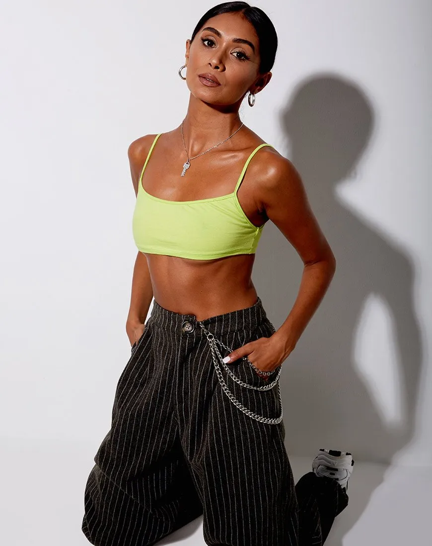 Micro Crop Top in Lime