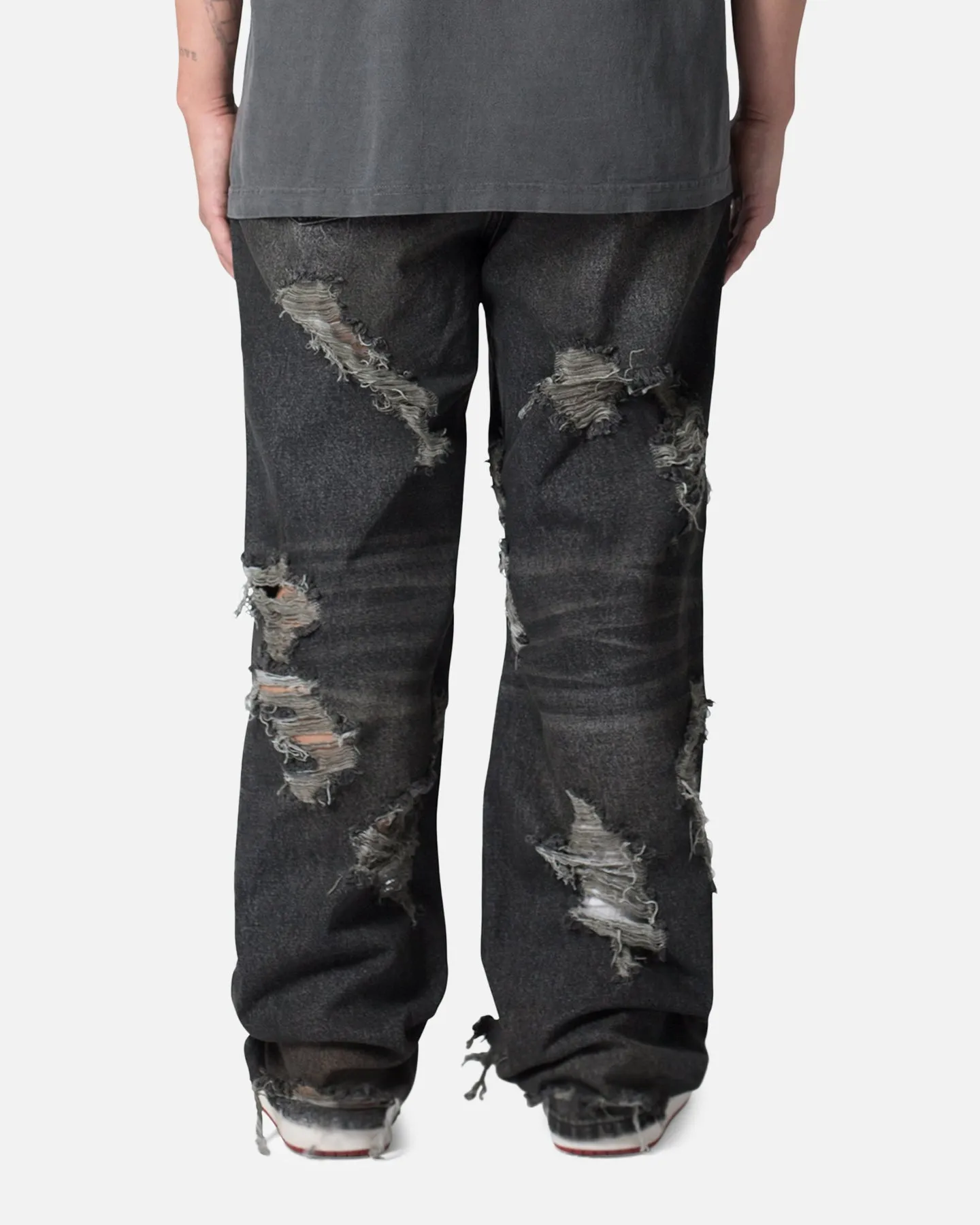 MNML Ultra Baggy Decimated Denin Jeans Black